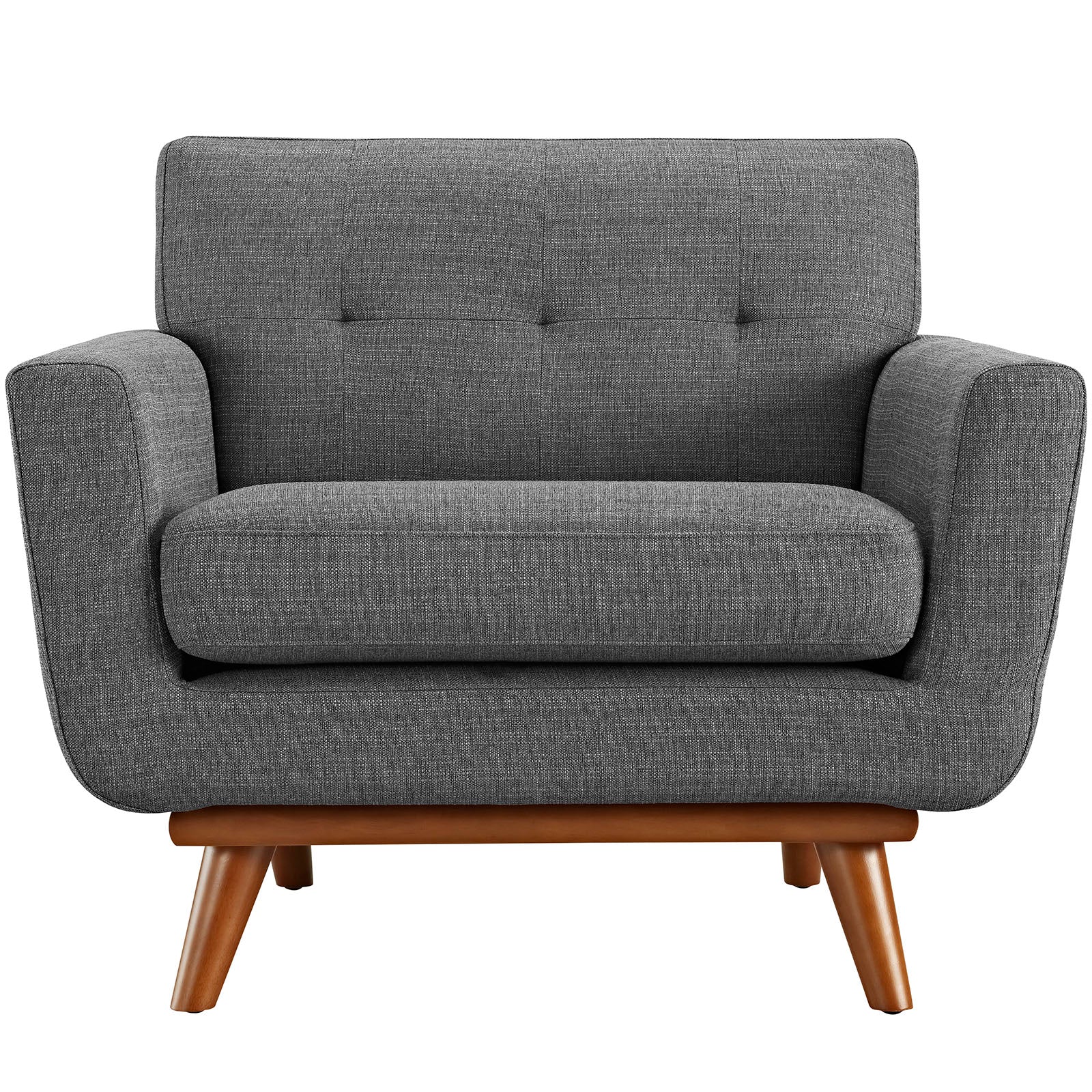 Modway Accent Chairs - Engage Upholstered Fabric Armchair Gray