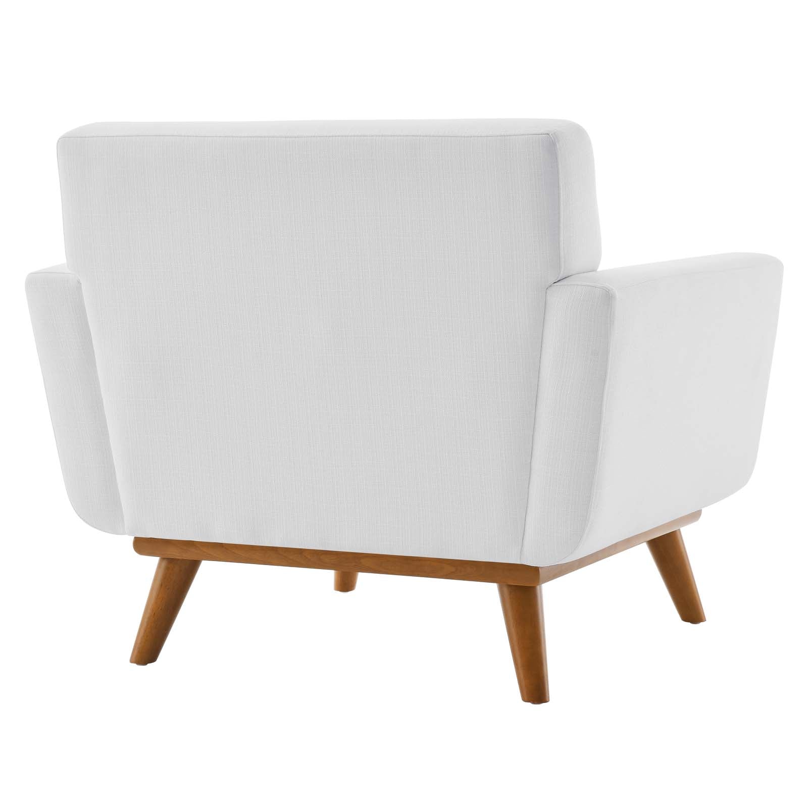 Modway Accent Chairs - Engage Upholstered Fabric Armchair White