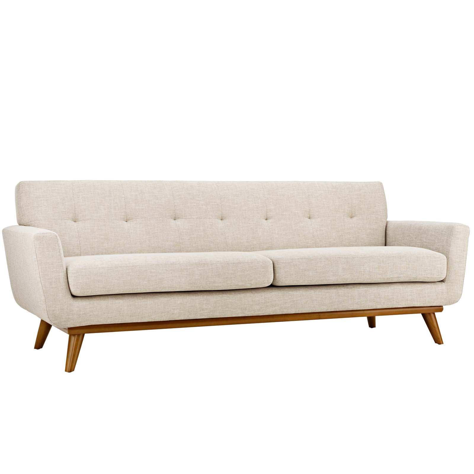 Modway Sofas & Couches - Engage Upholstered Fabric Sofa Beige