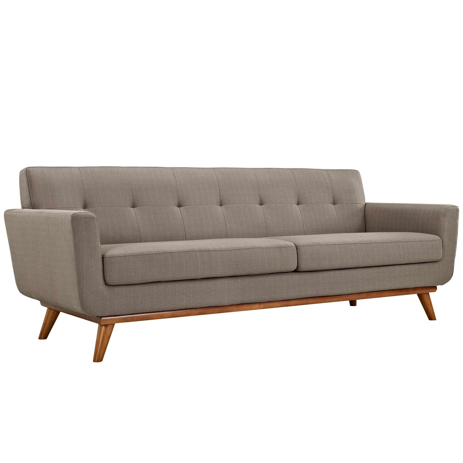 Modway Sofas & Couches - Engage Upholstered Fabric Sofa Granite