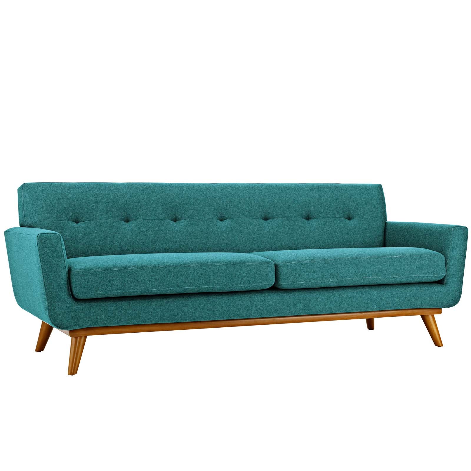 Modway Sofas & Couches - Engage Upholstered Fabric Sofa Teal