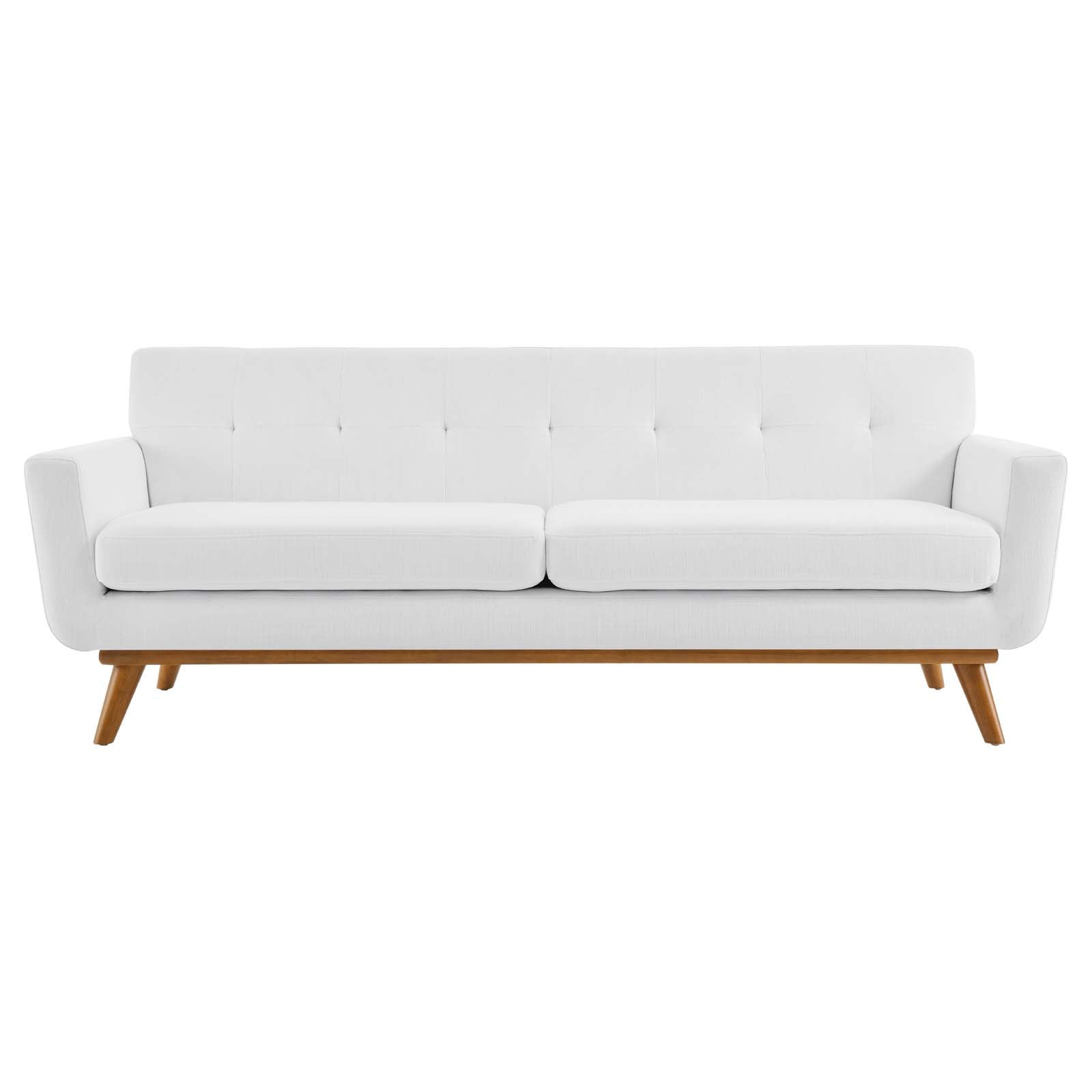 Modway Sofas & Couches - Engage Upholstered Fabric Sofa White