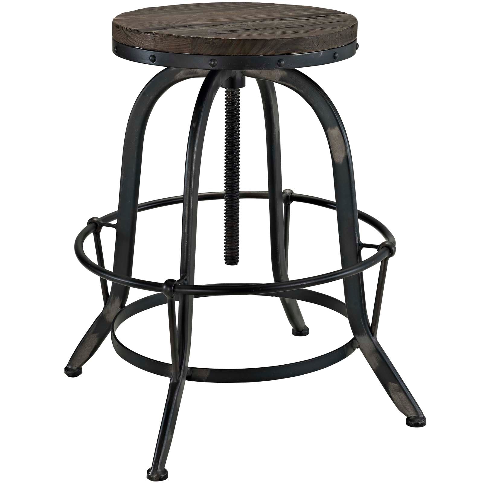 Modway Barstools - Collect Wood Top Bar Stool Black