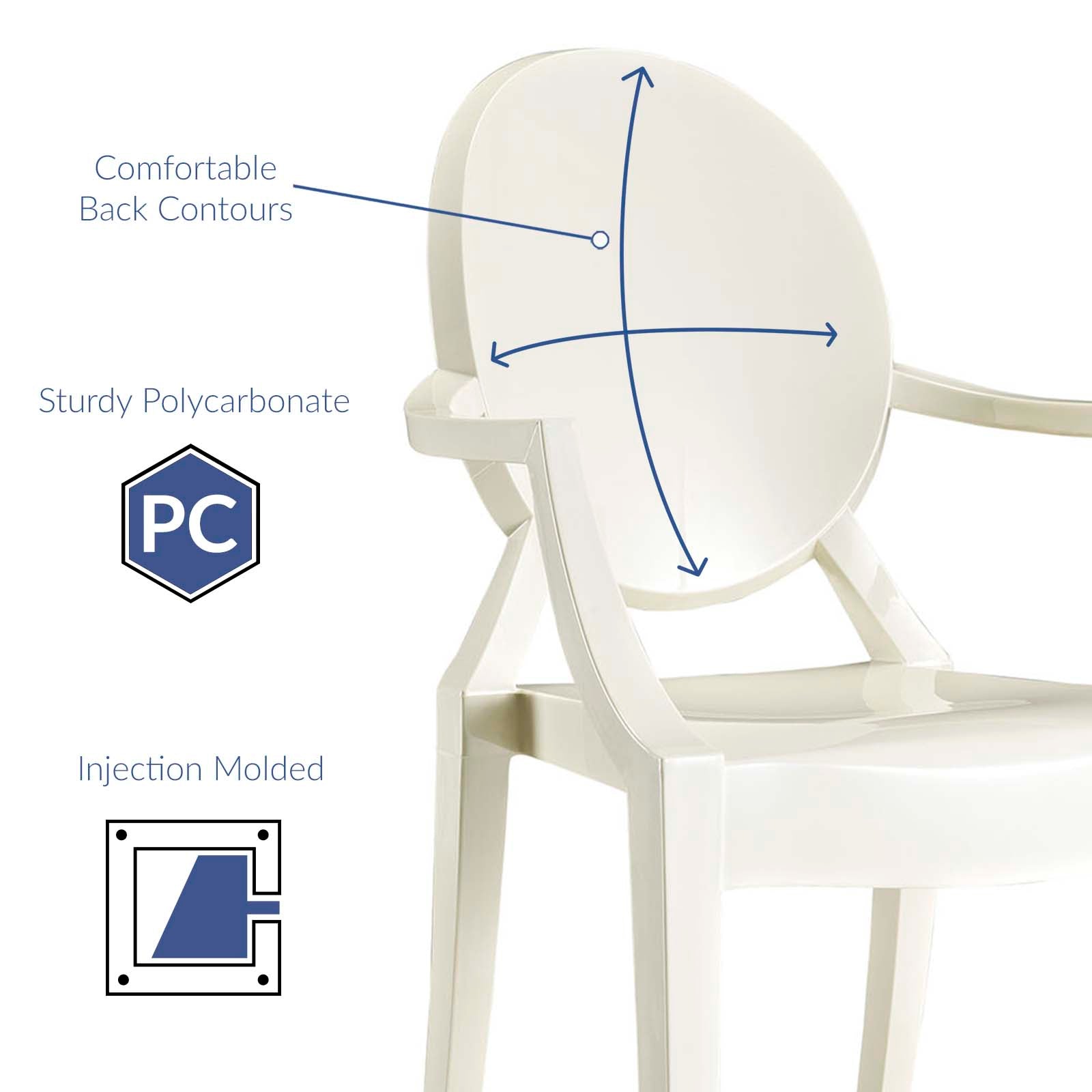 Modway Dining Chairs - Casper Dining Armchair White