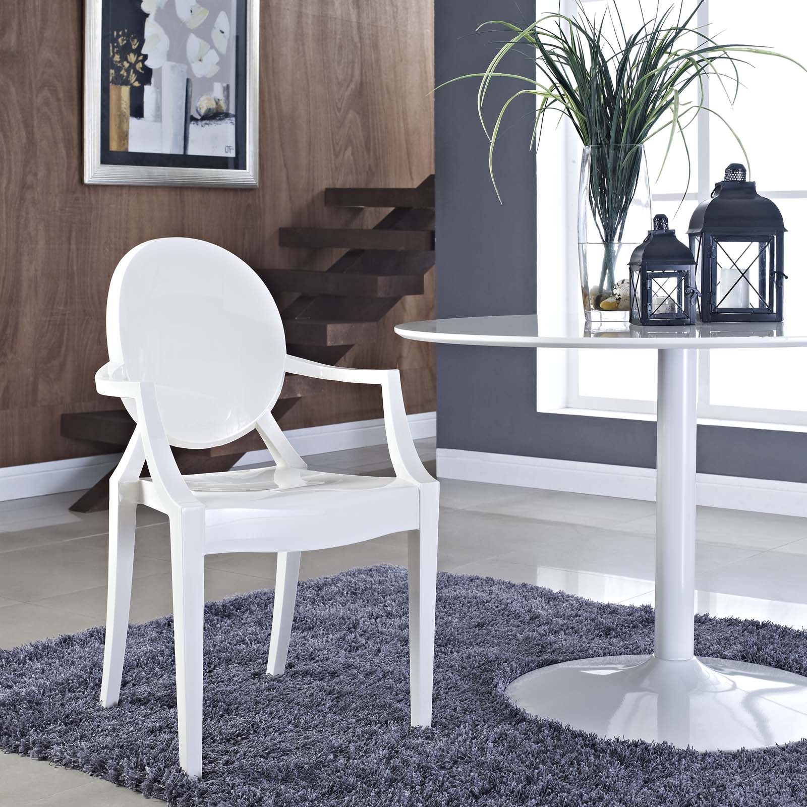 Modway Dining Chairs - Casper Dining Armchair White