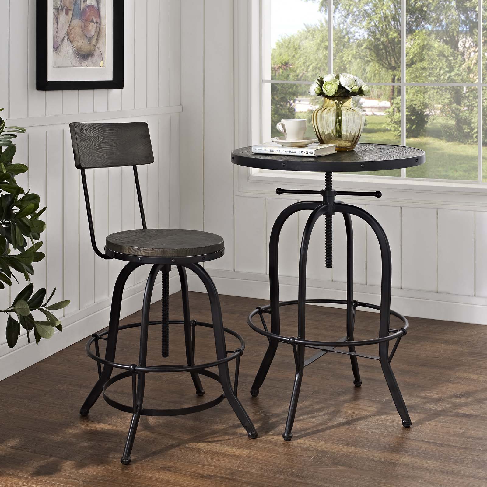 Procure Wood Bar Stool Black