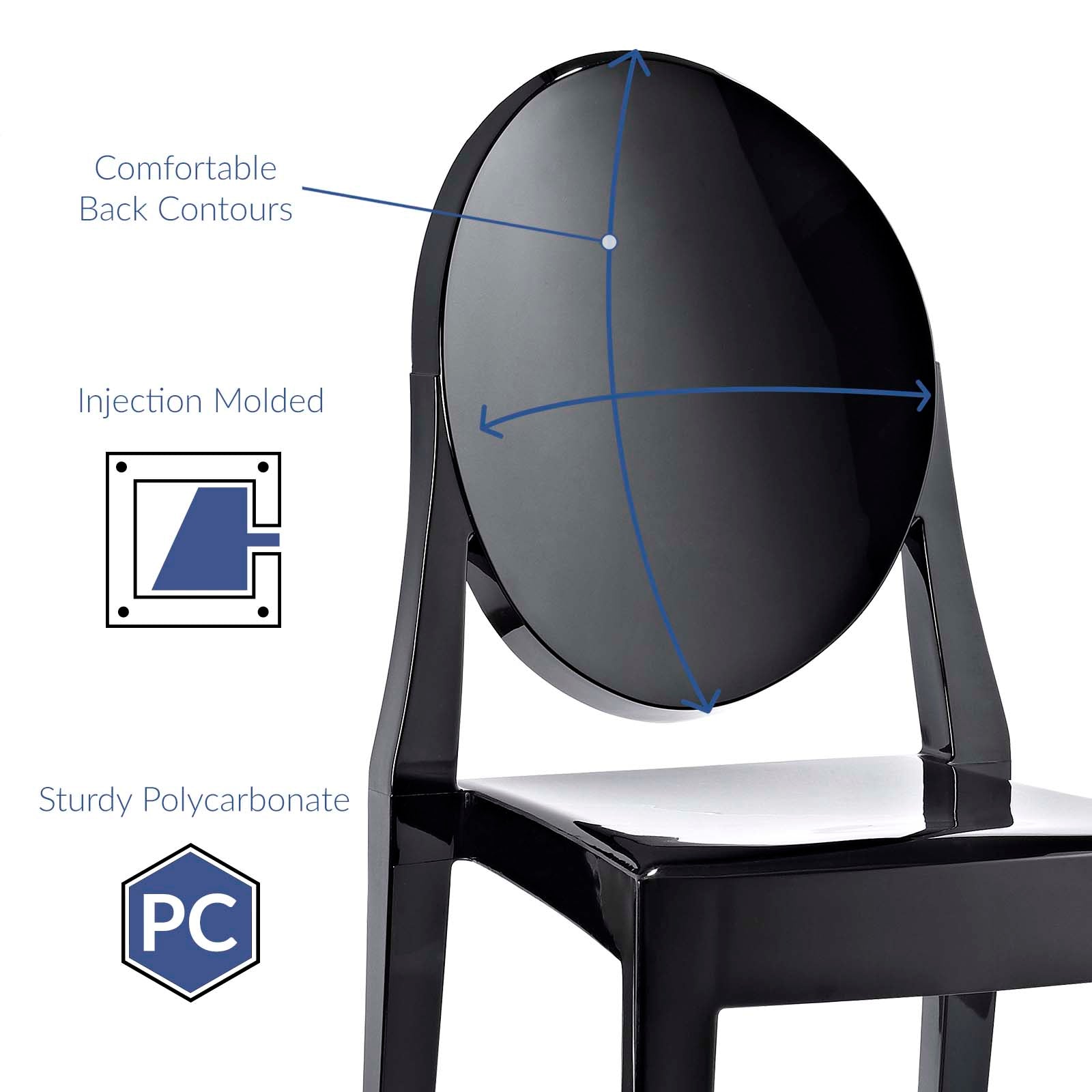 Modway Dining Chairs - Casper Dining Side Chair Black