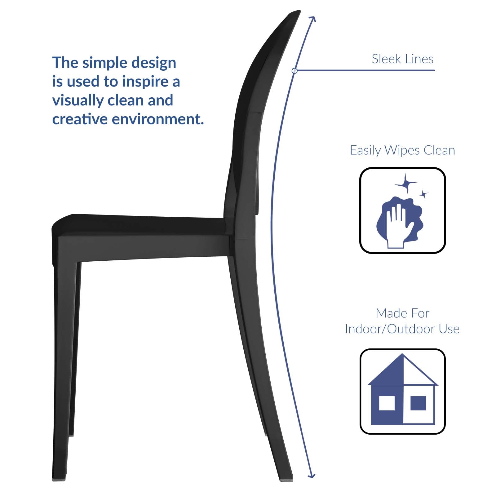 Modway Dining Chairs - Casper Dining Side Chair Black