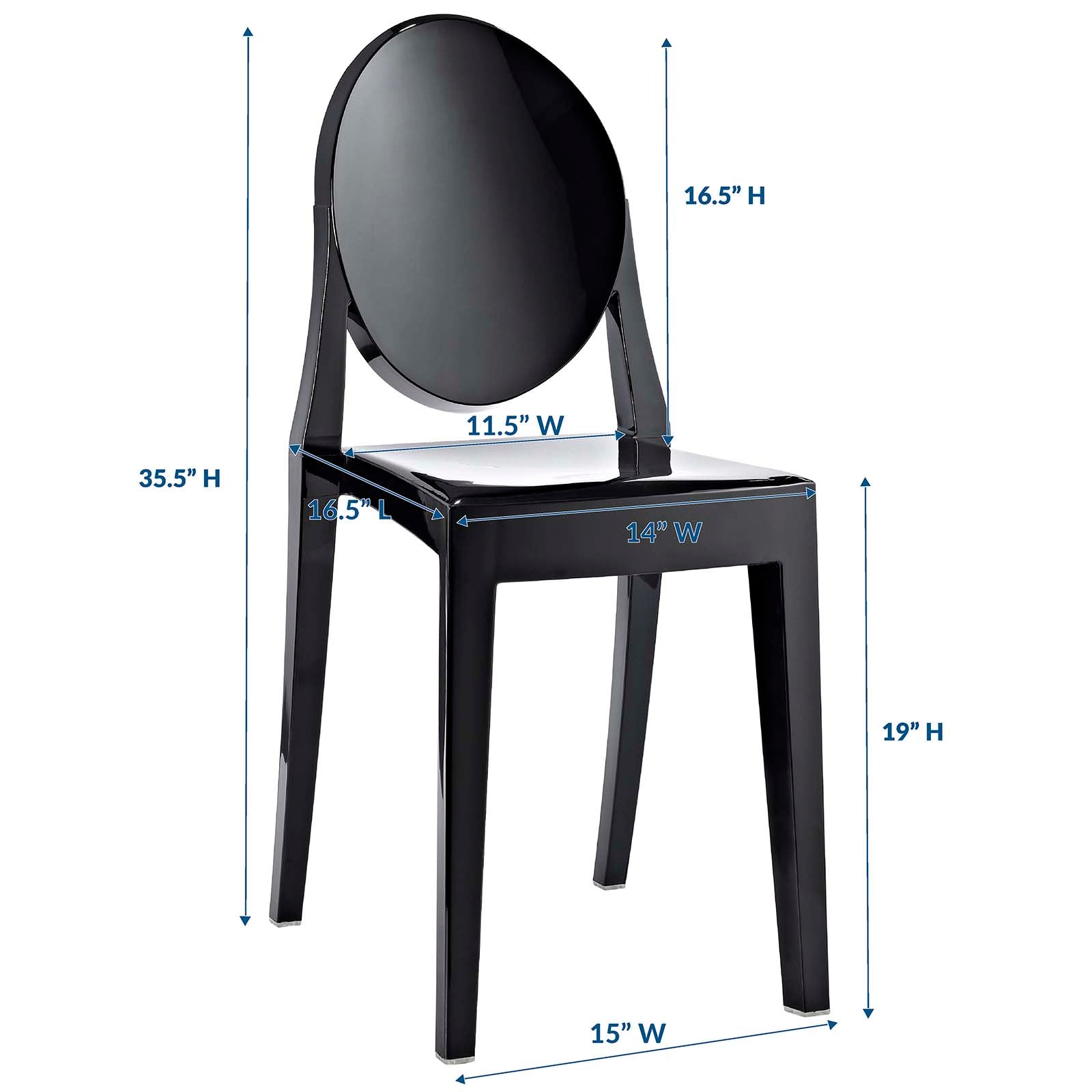 Modway Dining Chairs - Casper Dining Side Chair Black