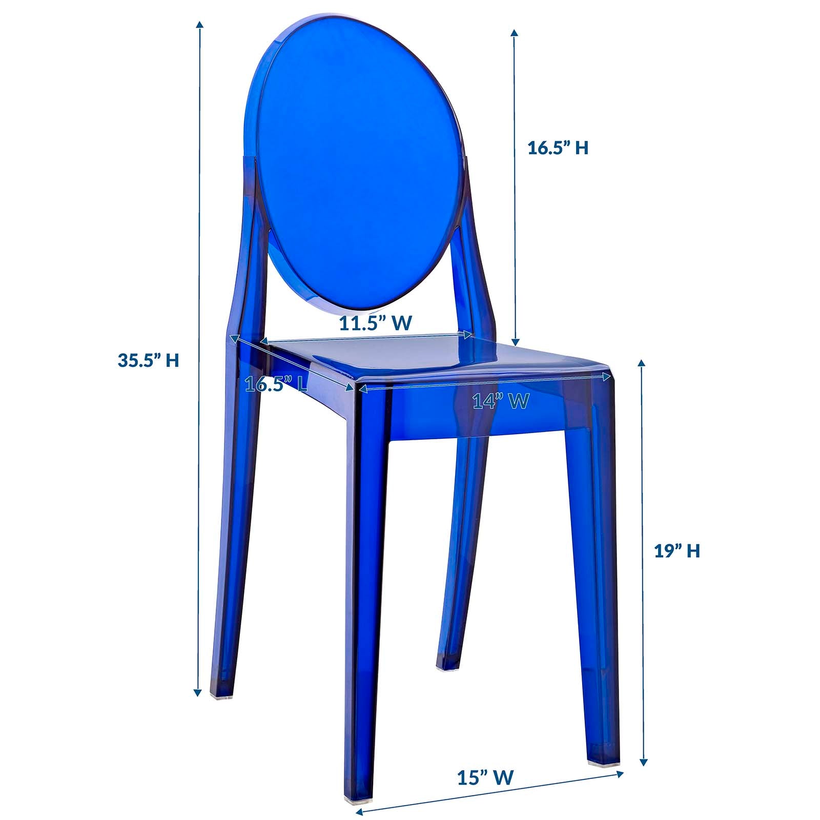 Modway Dining Chairs - Casper Dining Side Chair Blue
