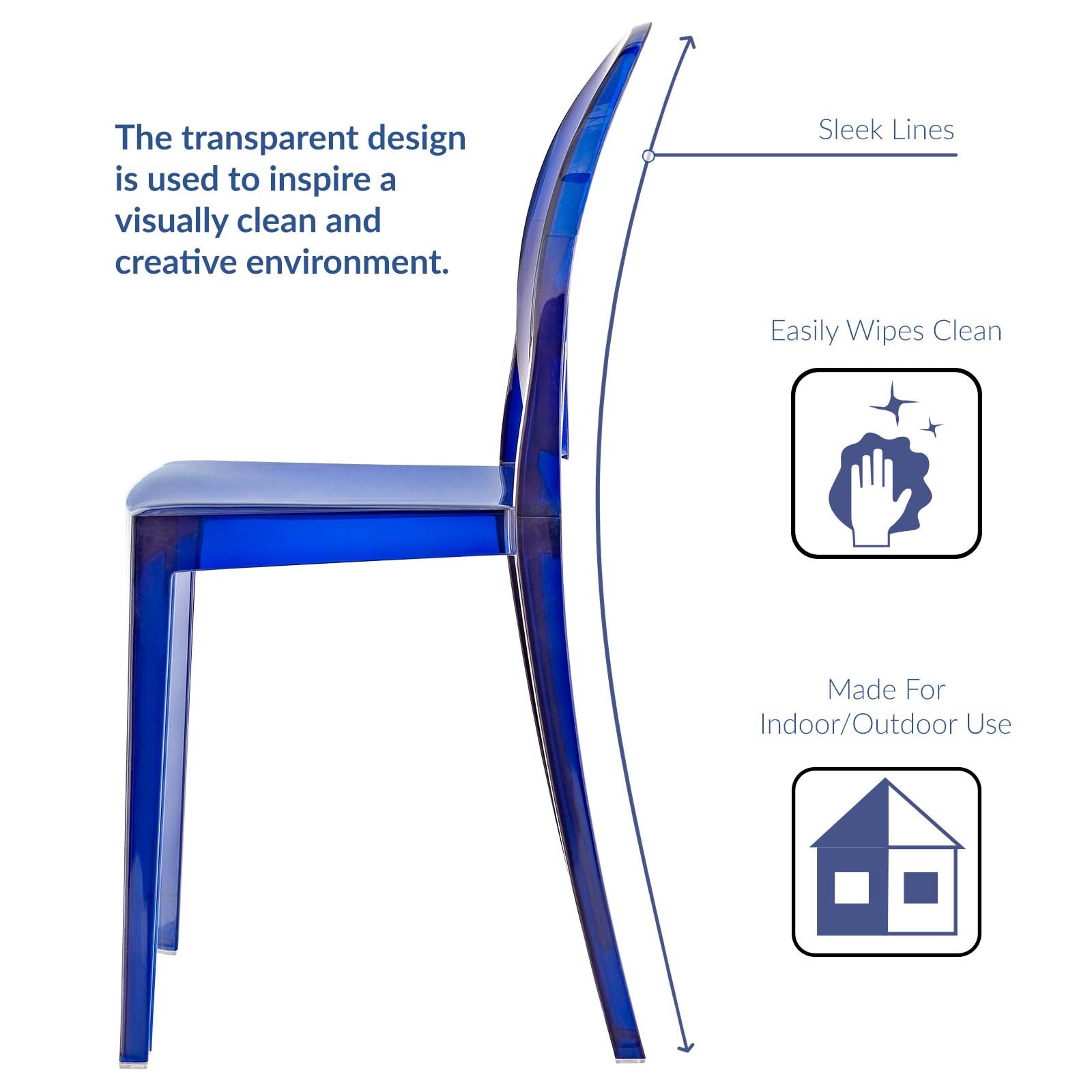 Modway Dining Chairs - Casper Dining Side Chair Blue