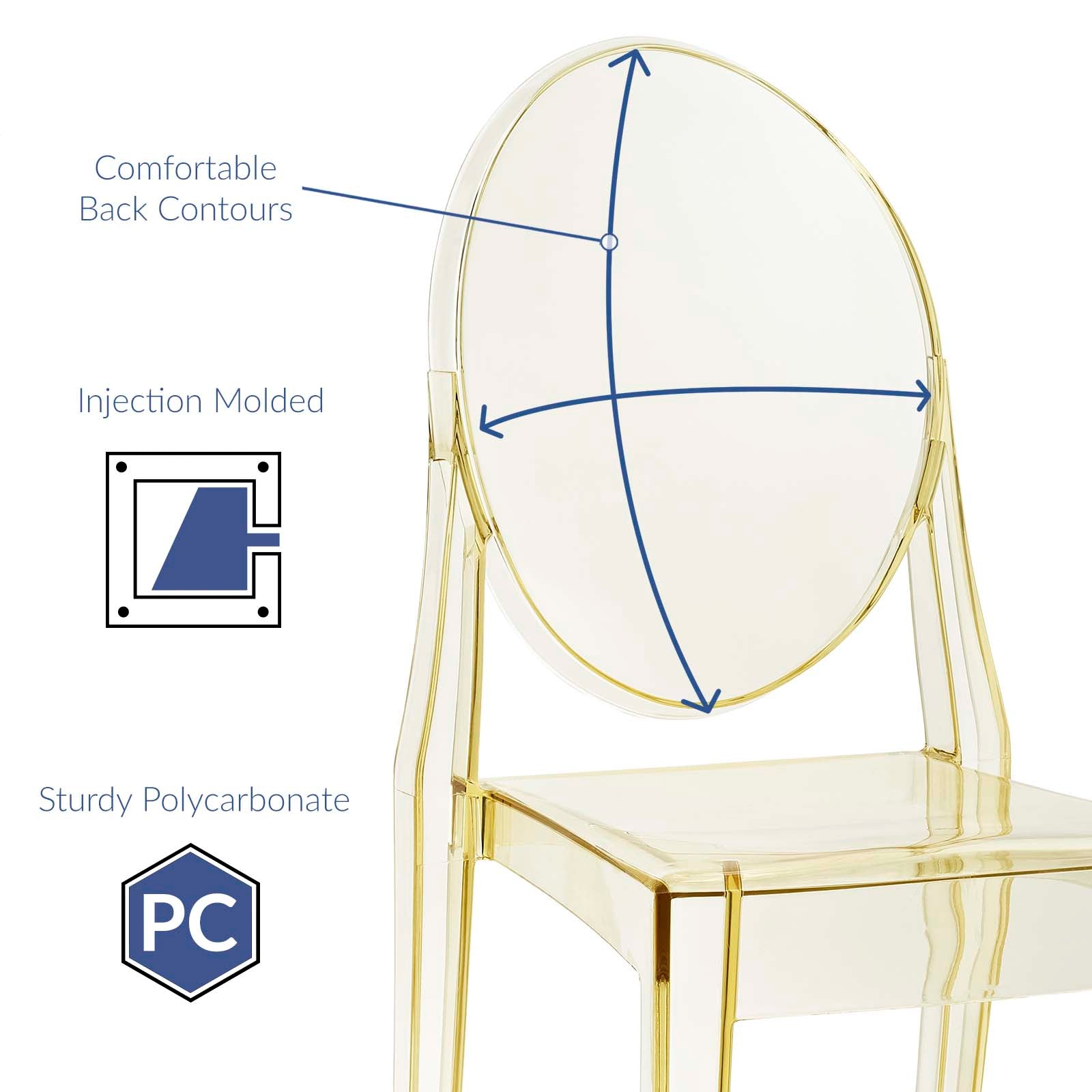 Modway Dining Chairs - Casper Dining Side Chair Yellow