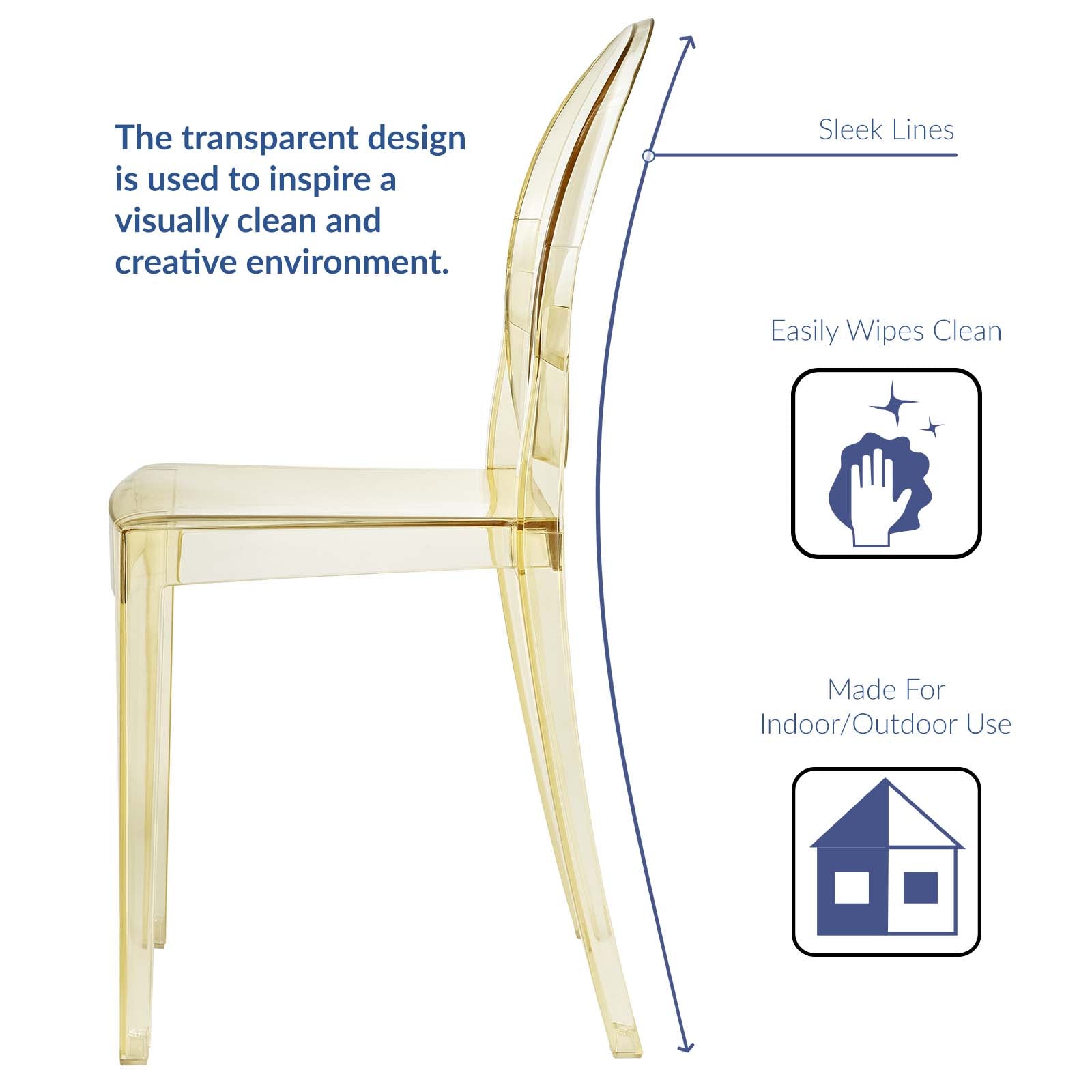 Modway Dining Chairs - Casper Dining Side Chair Yellow