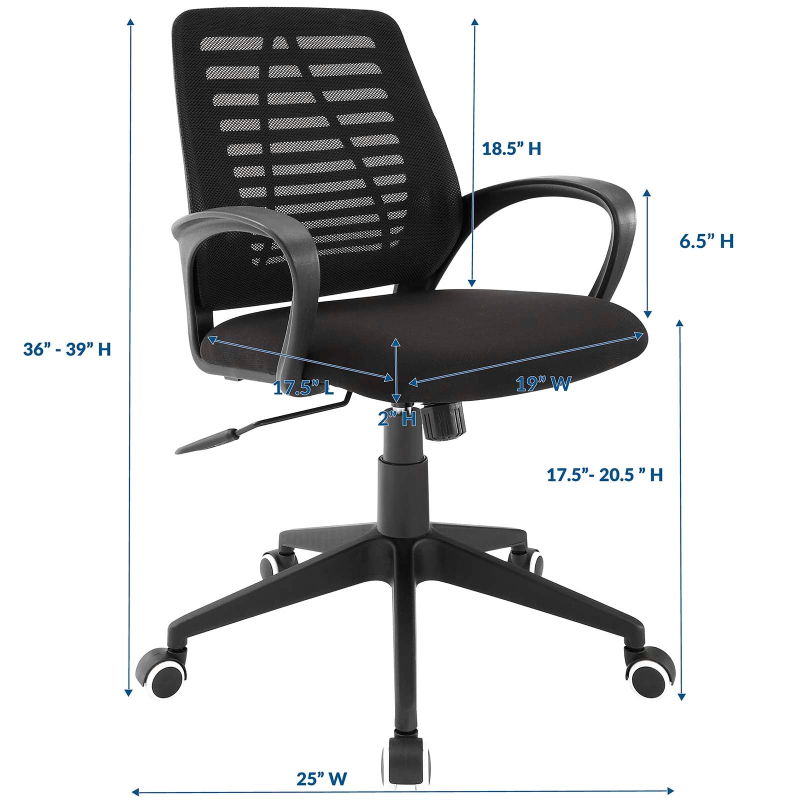Modway Task Chairs - Ardor Office Chair Black