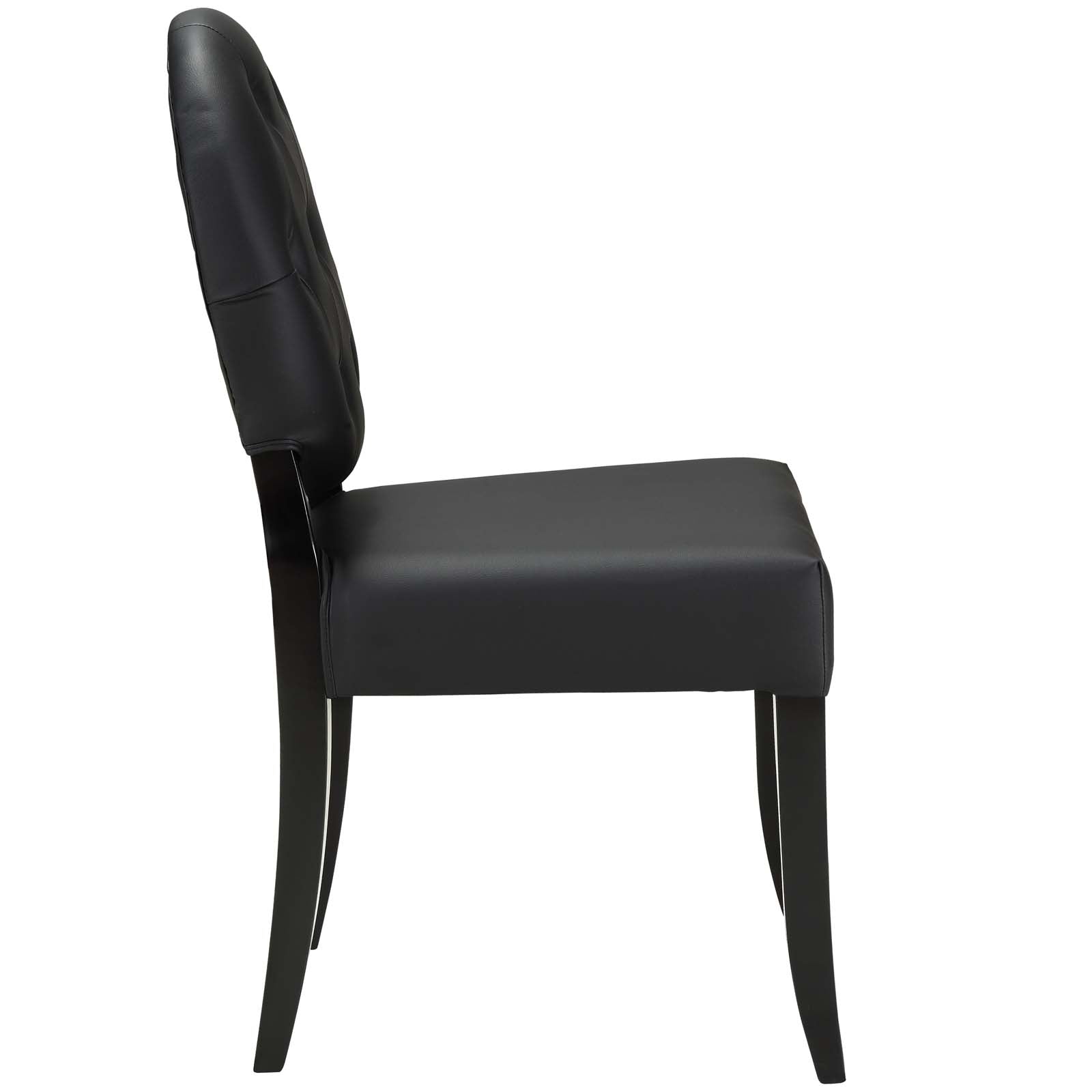 Modway Dining Chairs - Button Dining Side Chair Set of 4 Black