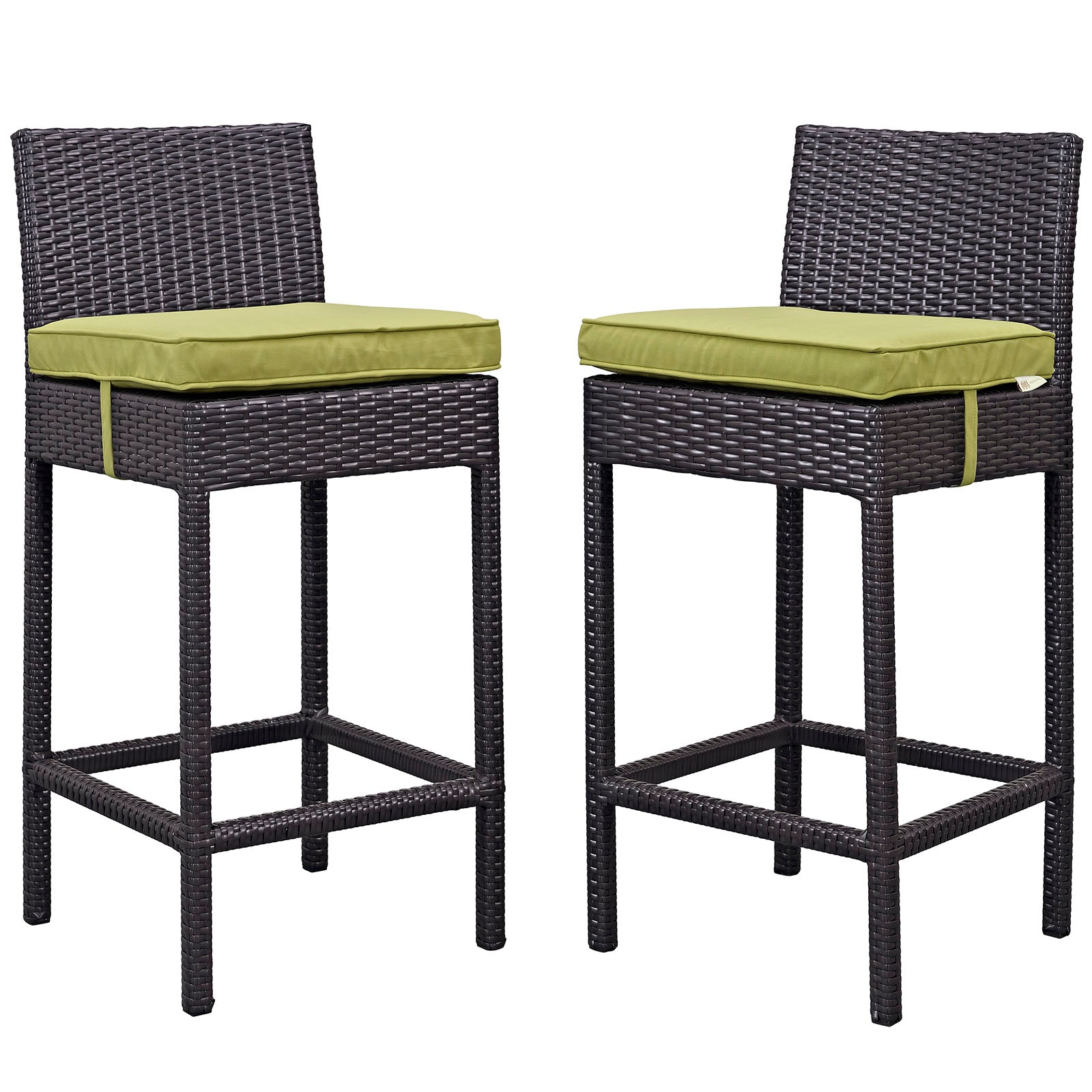 Modway Outdoor Barstools - Lift Bar Stool Outdoor Patio ( Set of 2 ) Espresso Peridot