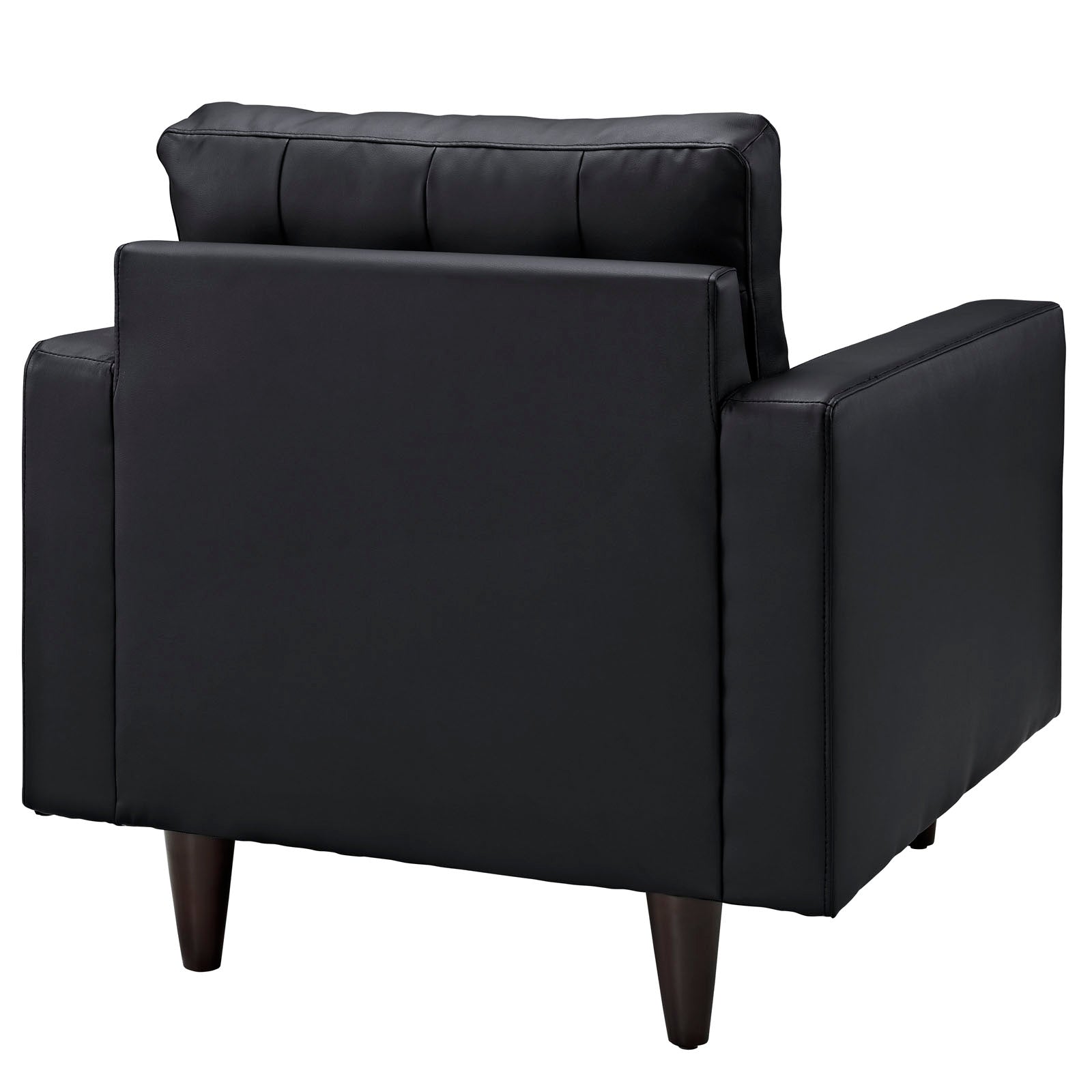 Modway Living Room Sets - Empress Armchair Leather Set of 2 Black