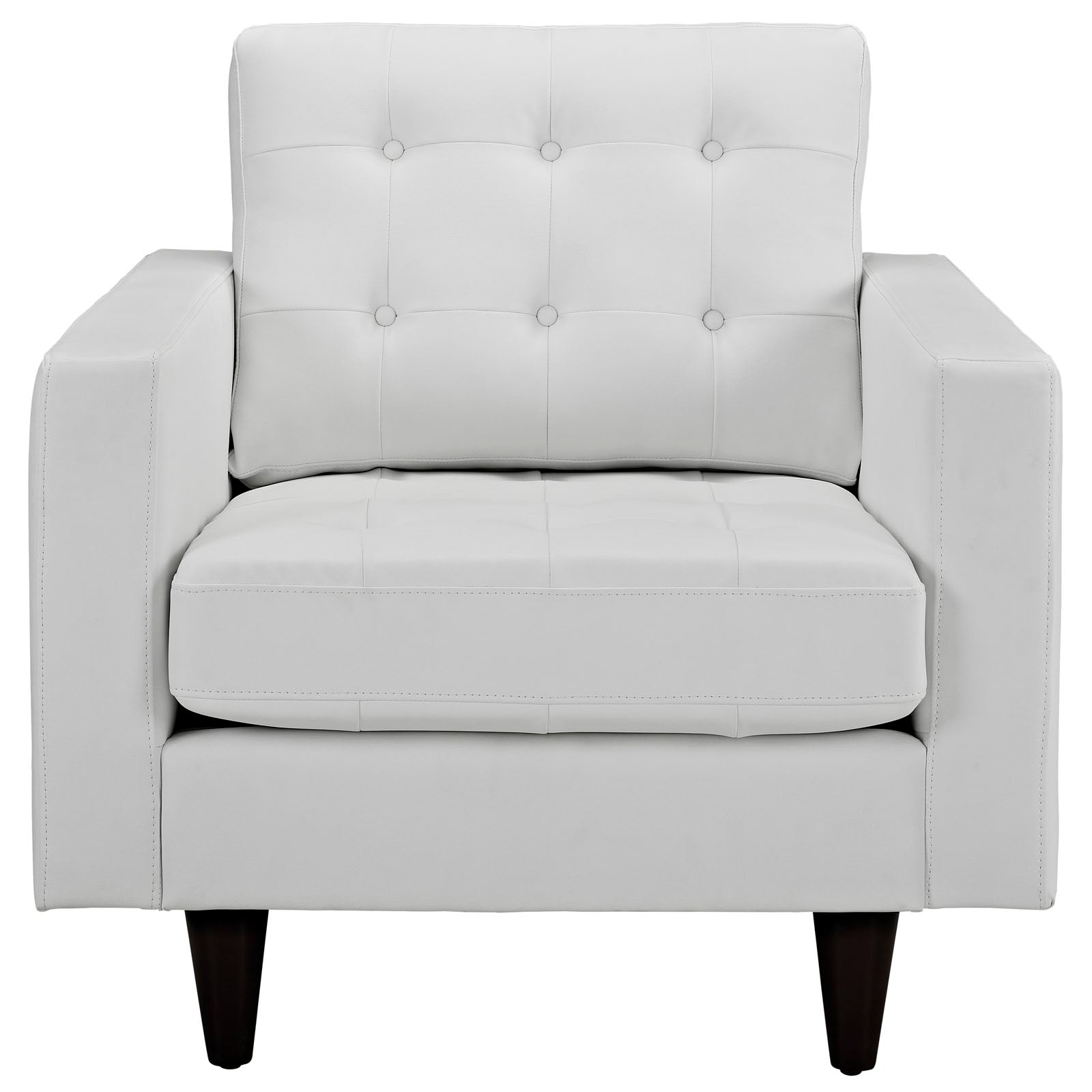Modway Living Room Sets - Empress Armchair Leather Set of 2 White