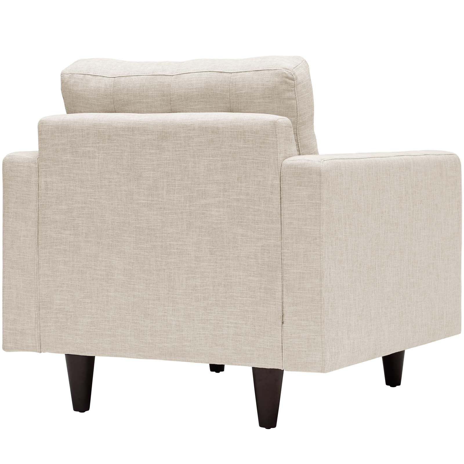 Modway Living Room Sets - Empress Armchair Upholstered Fabric Set Of 2 Beige