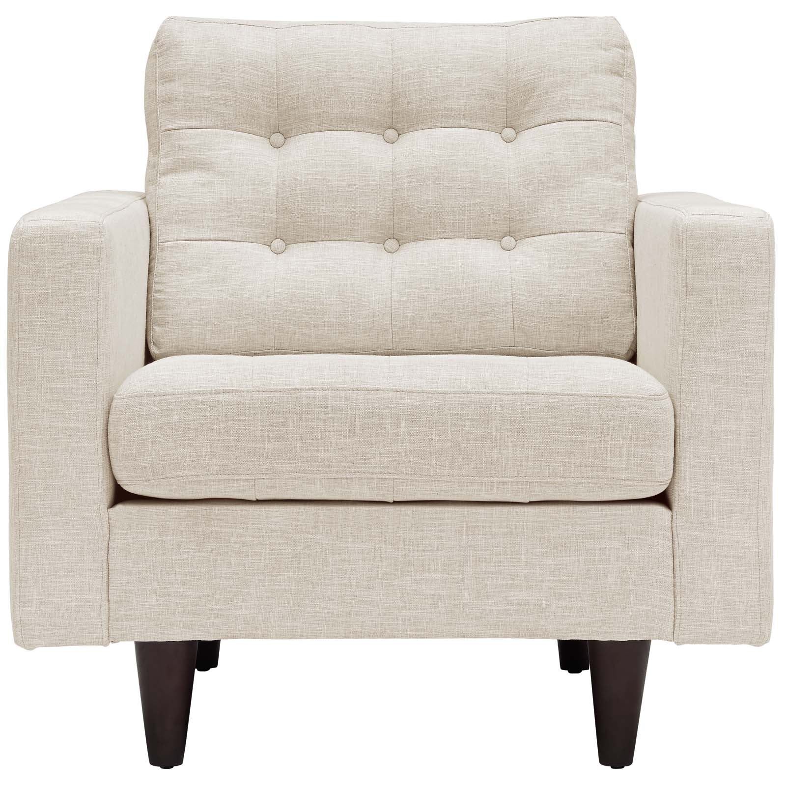 Modway Living Room Sets - Empress Armchair Upholstered Fabric Set Of 2 Beige