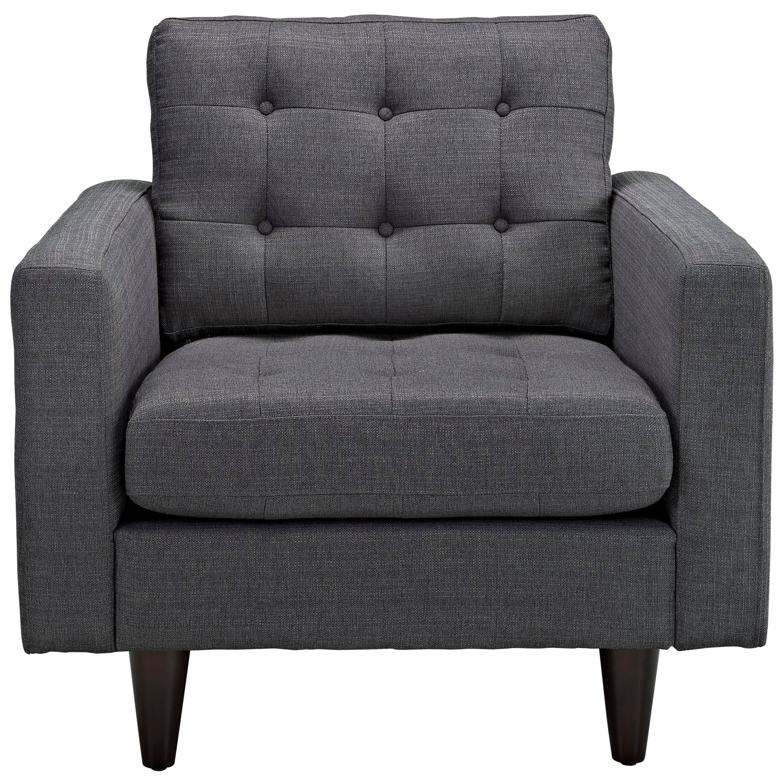 Modway Accent Chairs - Empress 2 Piece Armchair Set Gray