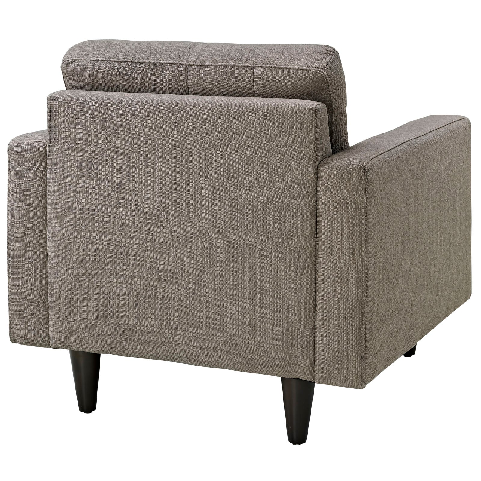 Modway Accent Chairs - Empress Armchair Upholstered Fabric Set of 2 Granite