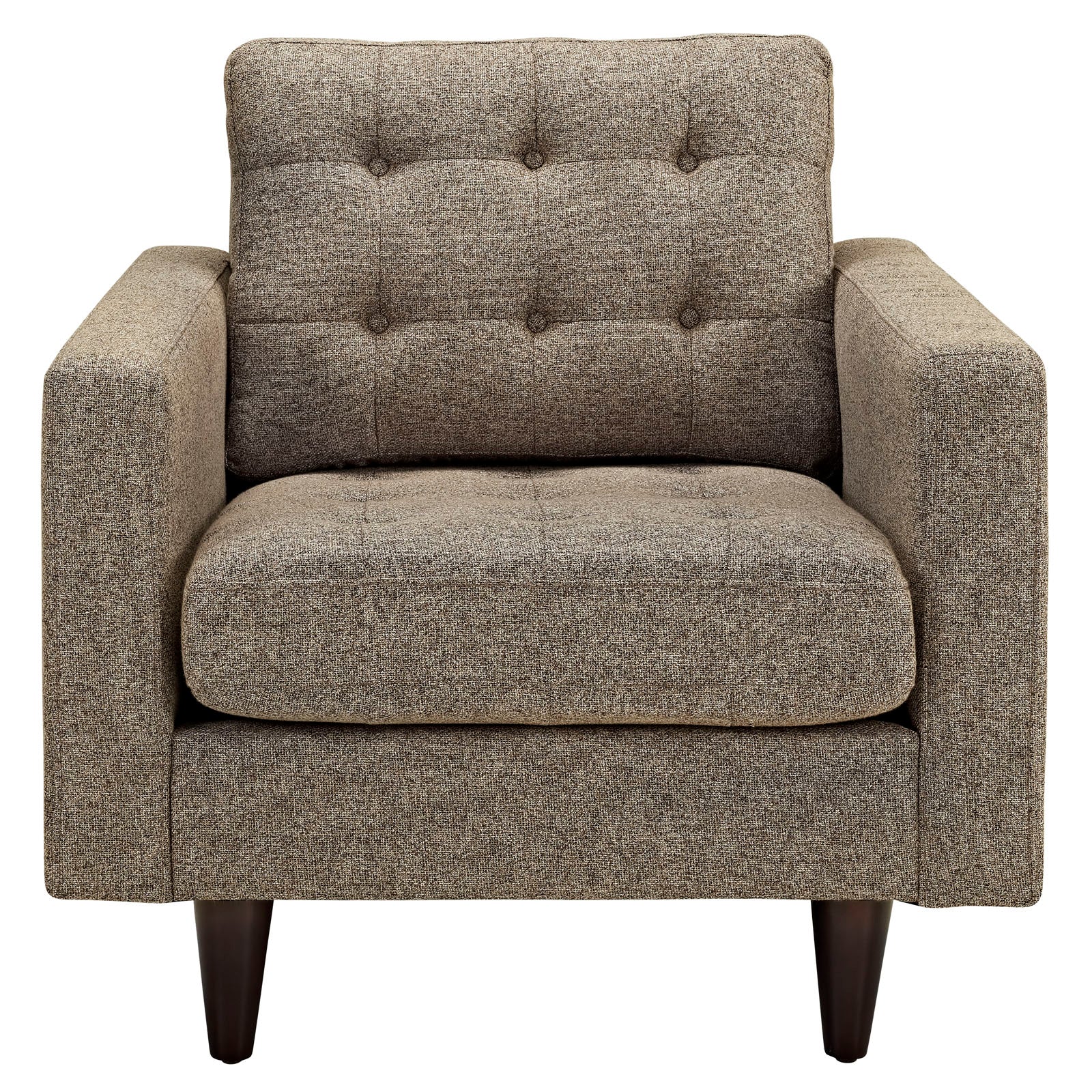 Modway Living Room Sets - Empress Armchair Upholstered Fabric Set Of 2 Oatmeal