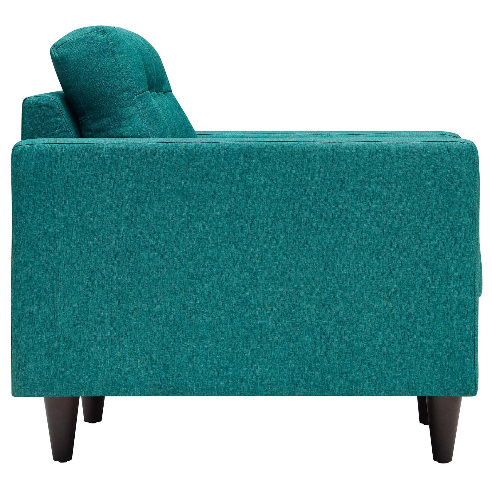 Modway Living Room Sets - Empress Armchair Upholstered Fabric Set of 2 Teal
