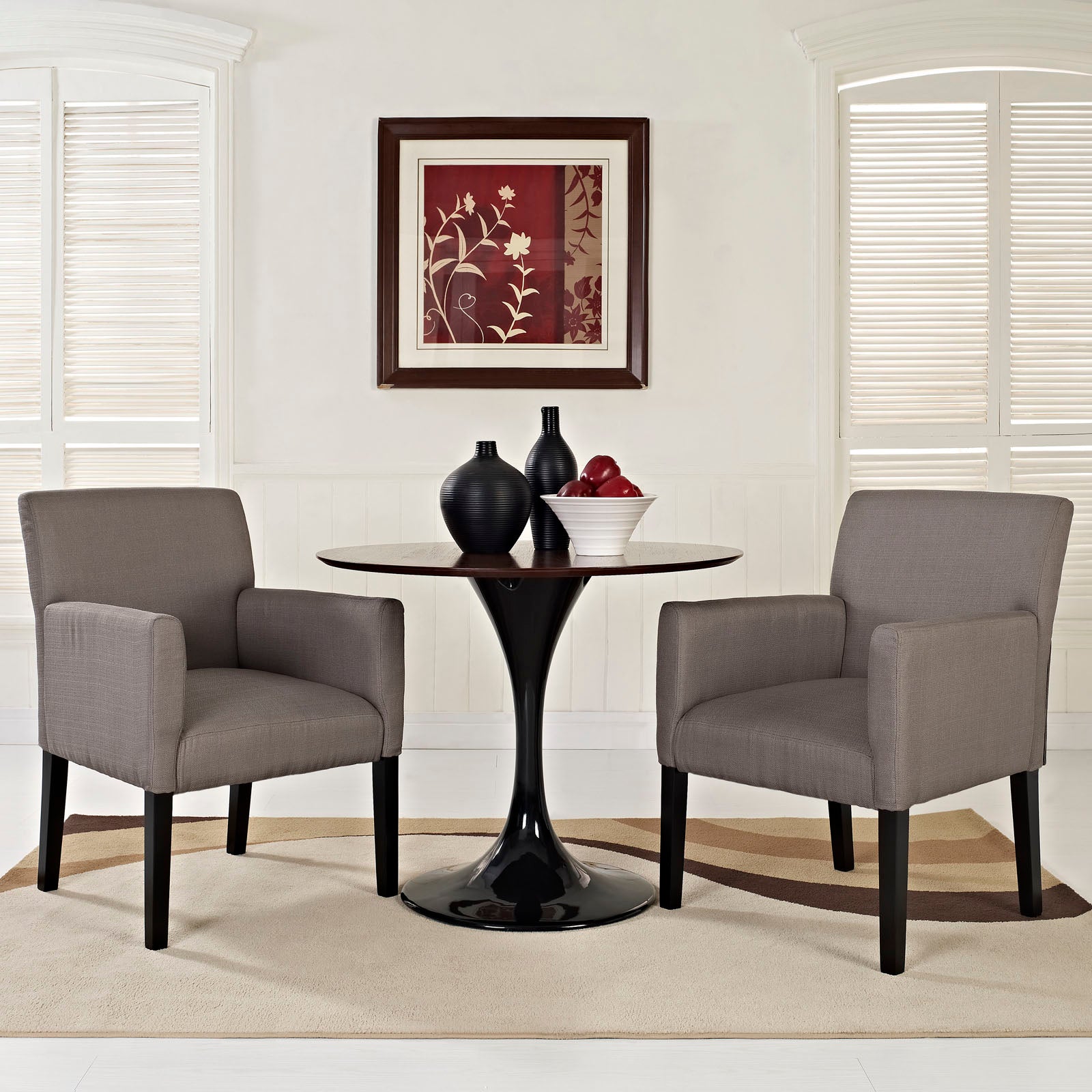 Modway Accent Chairs - Chloe Armchair Gray ( Set of 2 )
