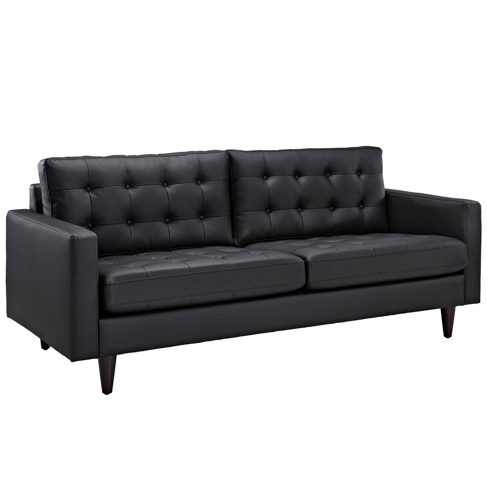 Modway Living Room Sets - Empress Sofa and Armchair Set of 2 Black