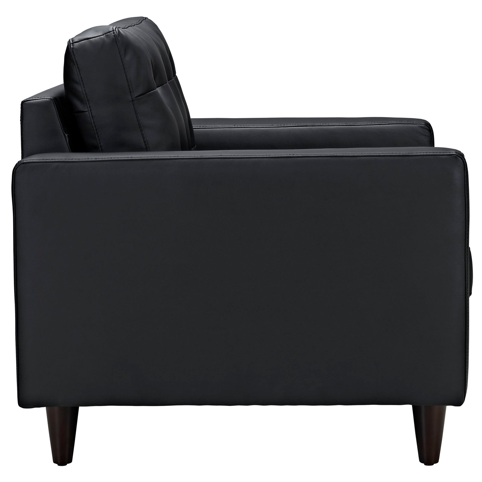 Modway Living Room Sets - Empress Sofa and Armchairs Set of 3 Black