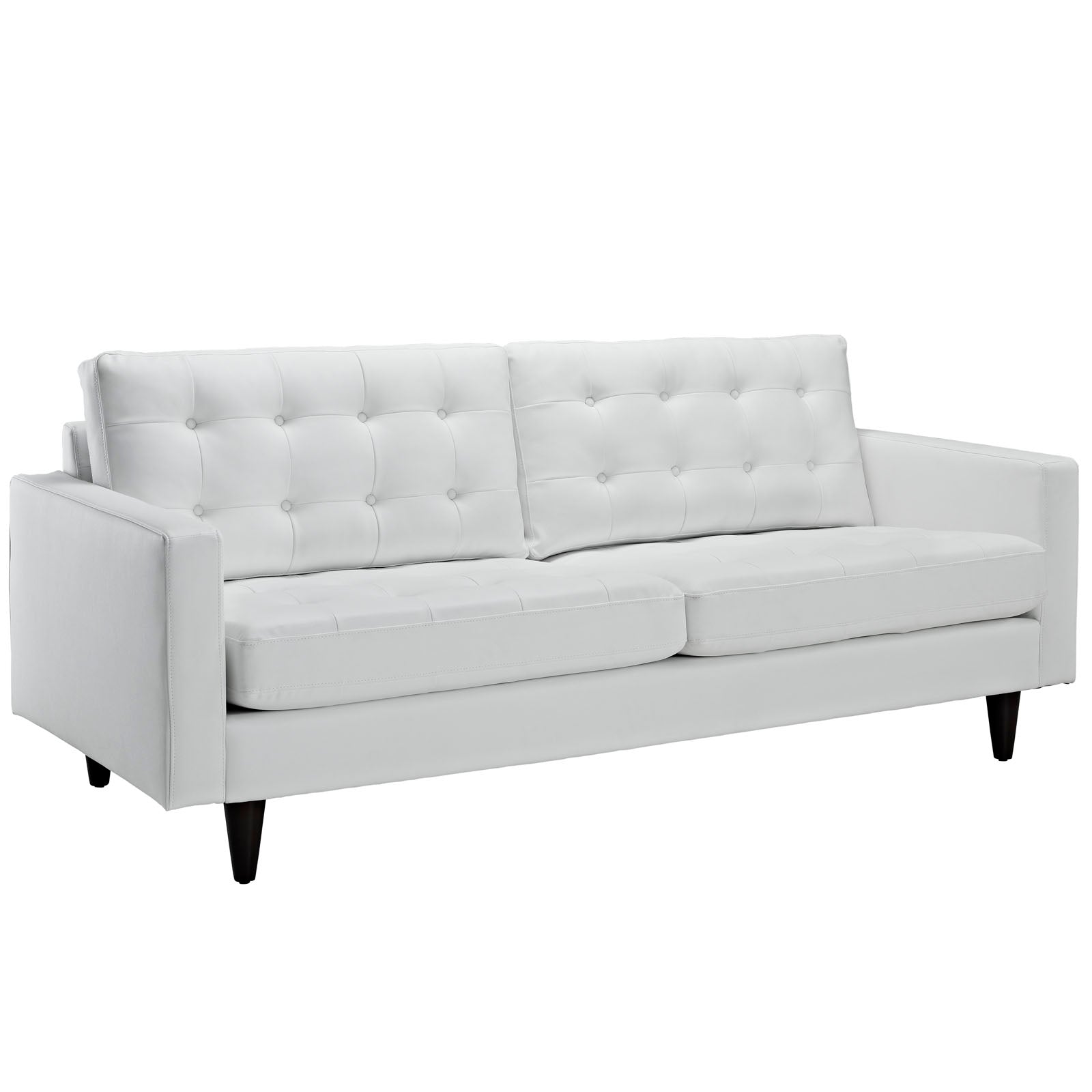 Modway Living Room Sets - Empress Sofa and Armchairs Set of 3 White