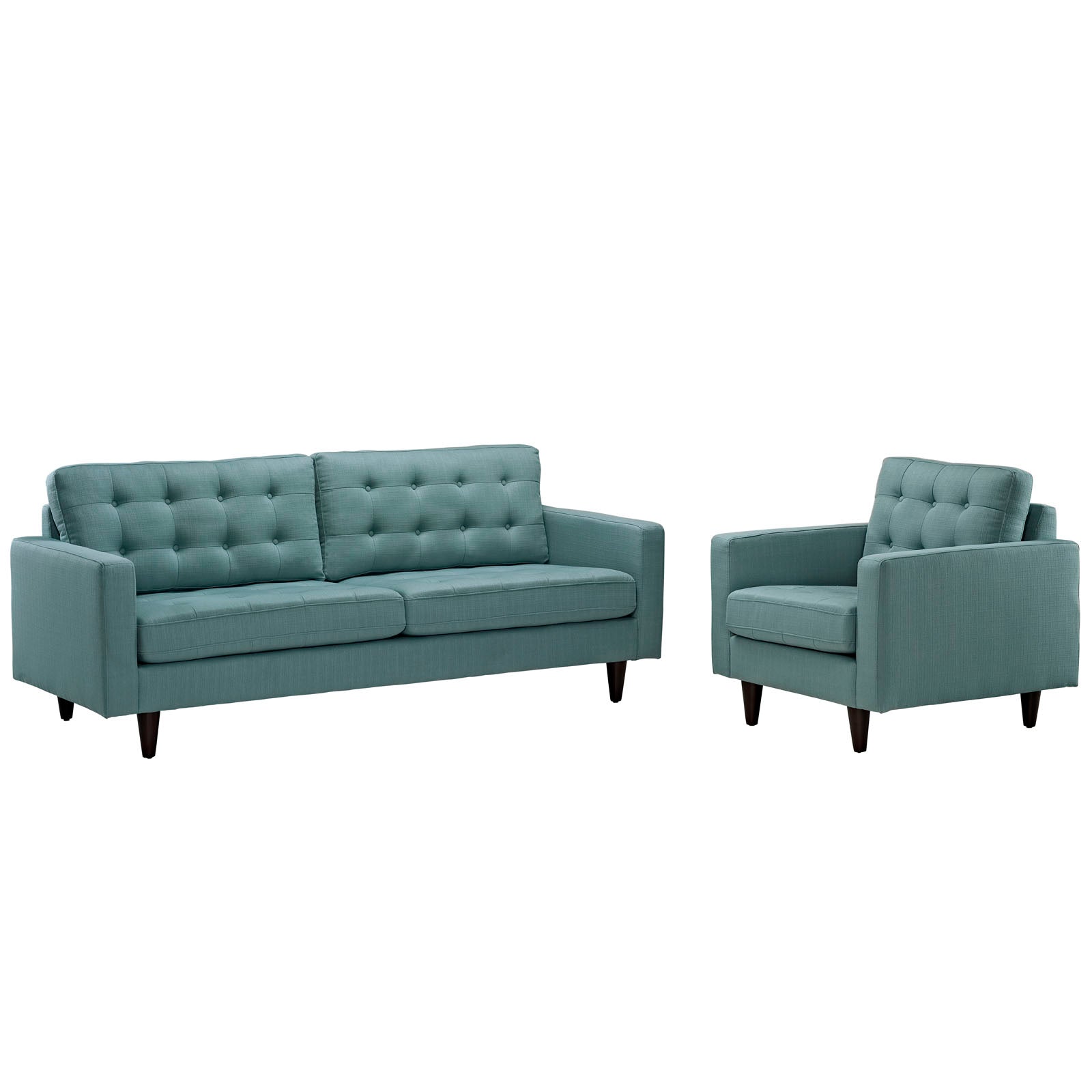 Modway Living Room Sets - Empress Armchair And Sofa Set Of 2 Laguna