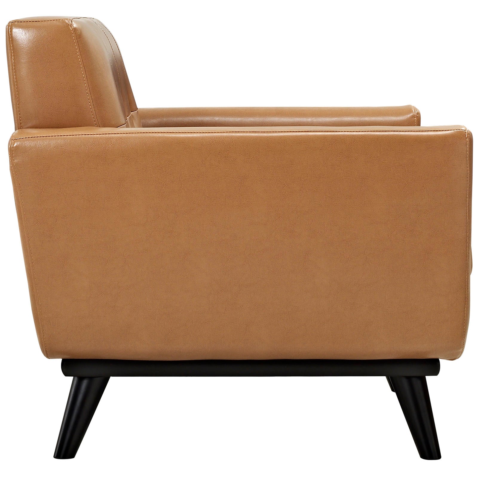 Modway Accent Chairs - Engage Bonded Leather Armchair Tan