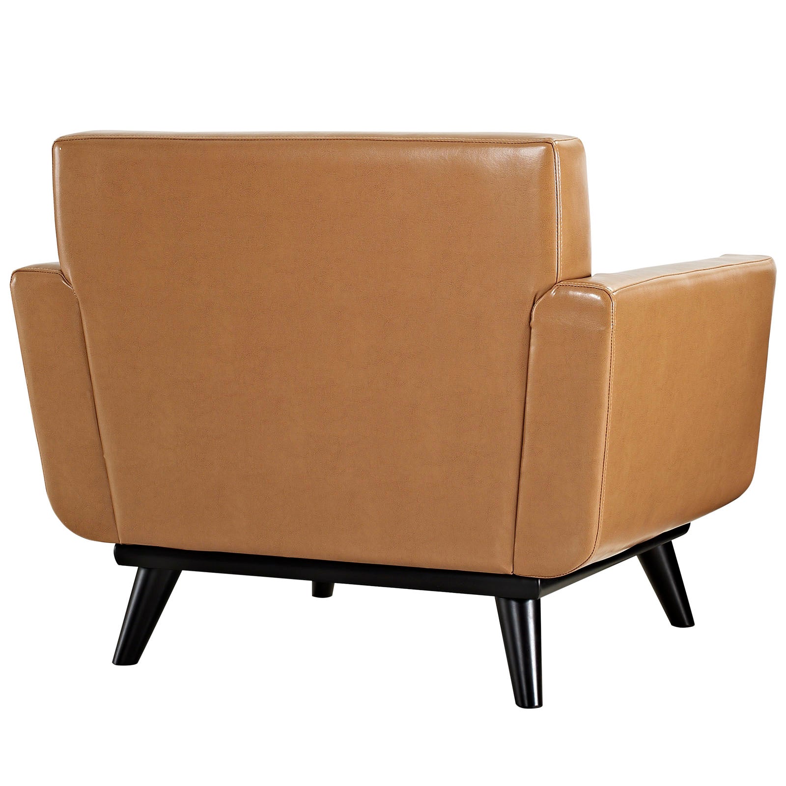 Modway Accent Chairs - Engage Bonded Leather Armchair Tan