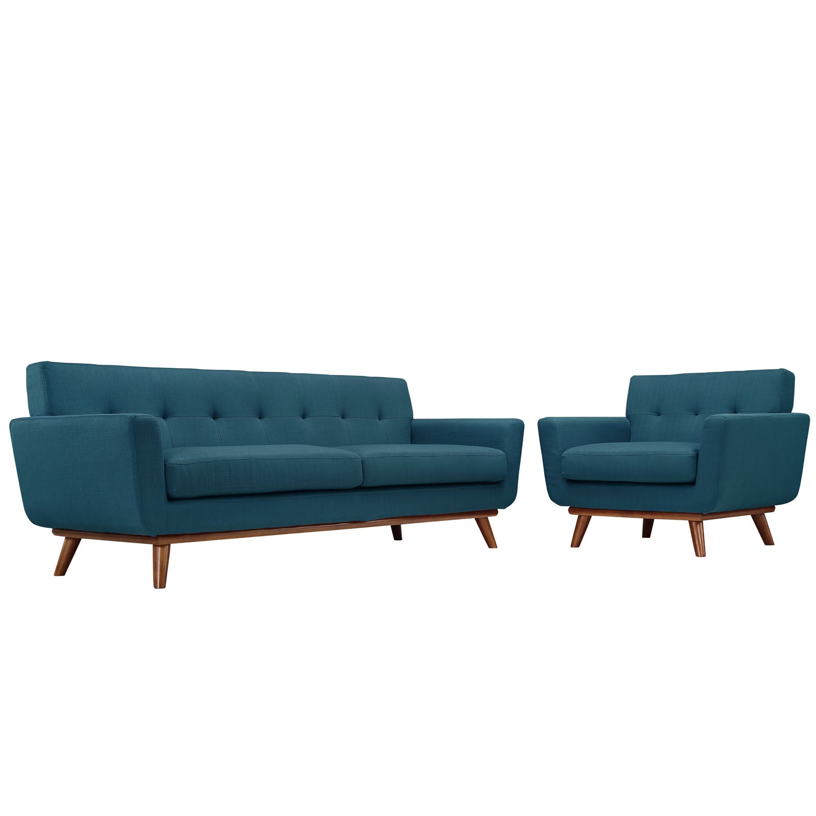Modway Living Room Sets - Engage Armchair and Sofa Set of 2 Azure