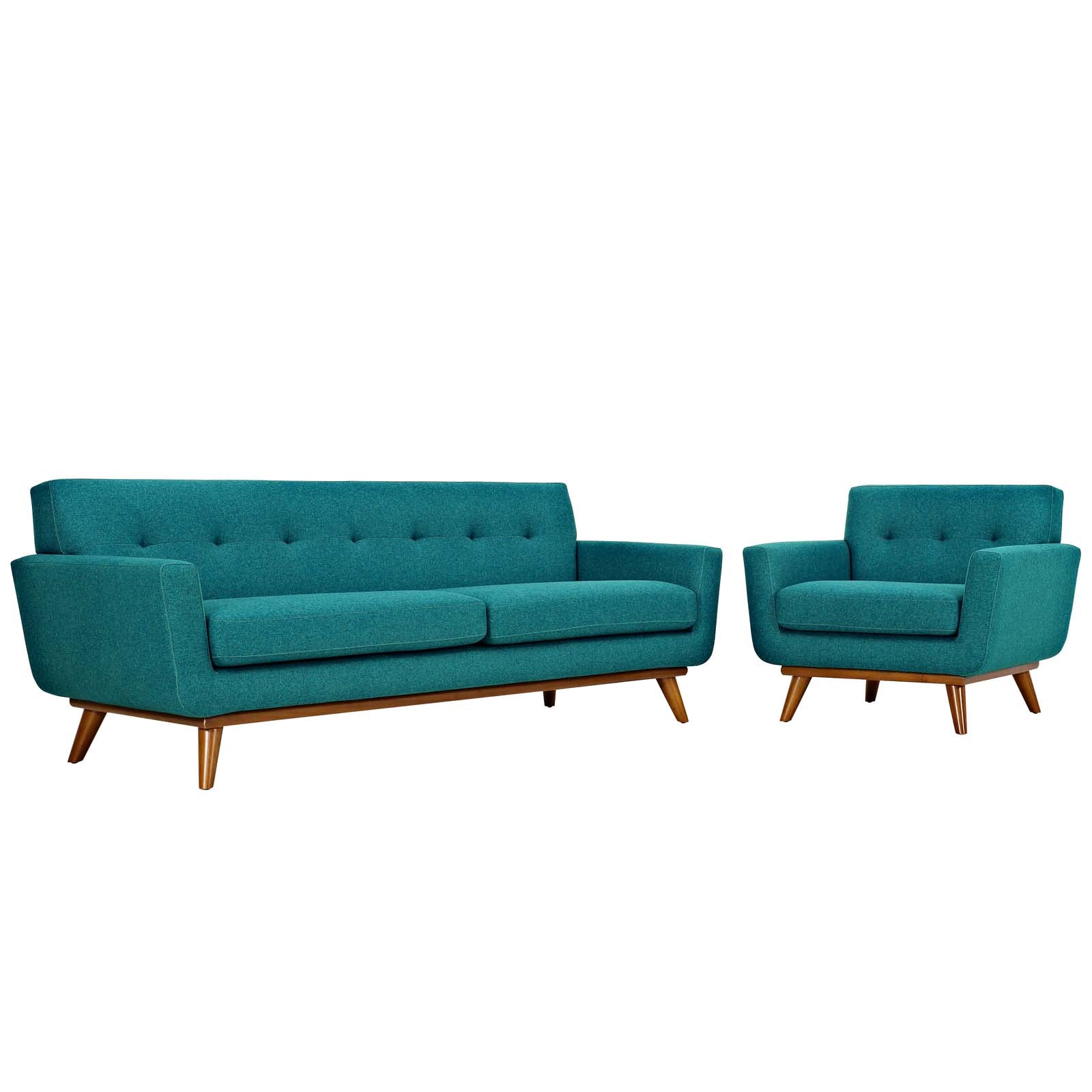 Modway Sofas & Couches - Engage Armchair and Sofa (Set of 2) Teal