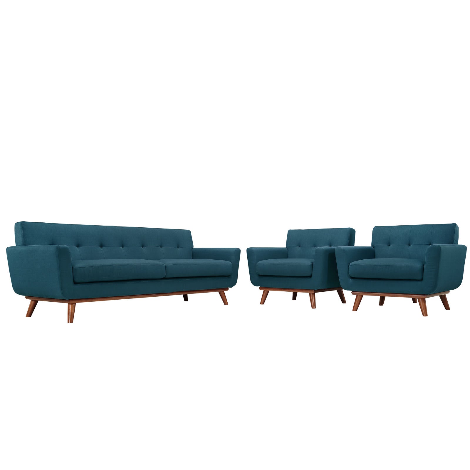 Modway Living Room Sets - Engage Armchairs and Sofa Set of 3 Azure