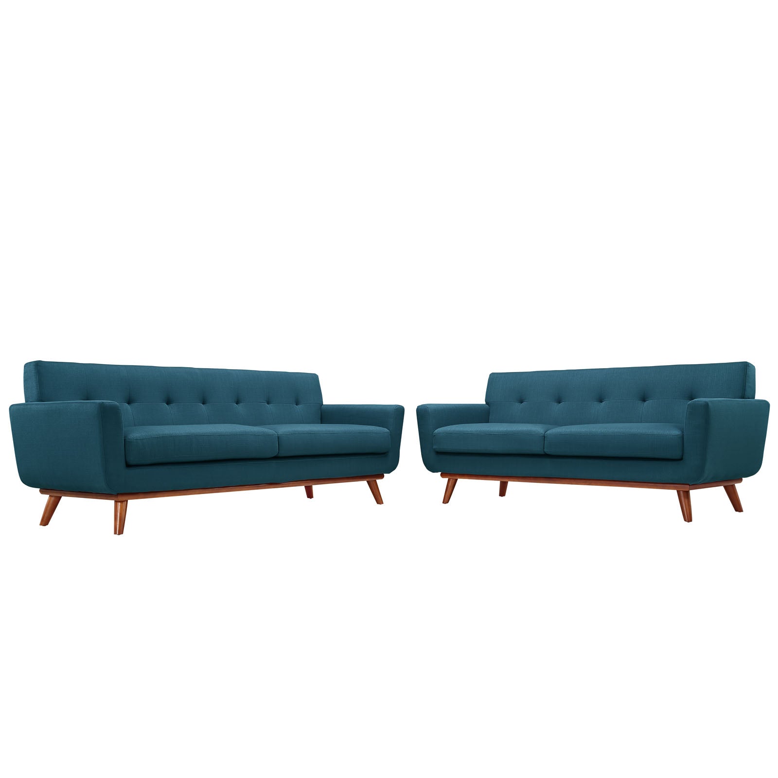 Modway Living Room Sets - Engage 2 Piece Loveseat & Sofa Set Azure