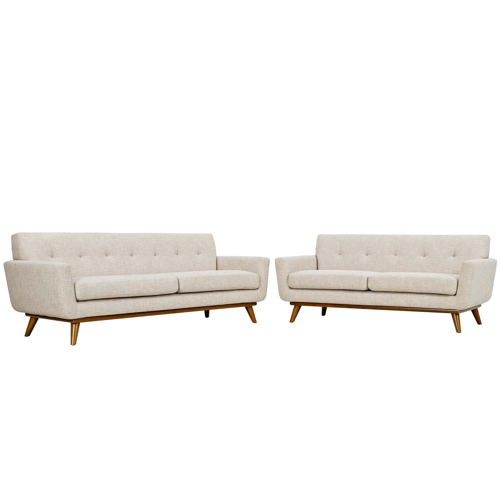 Modway Living Room Sets - Engage Loveseat and Sofa Beige ( Set of 2 )