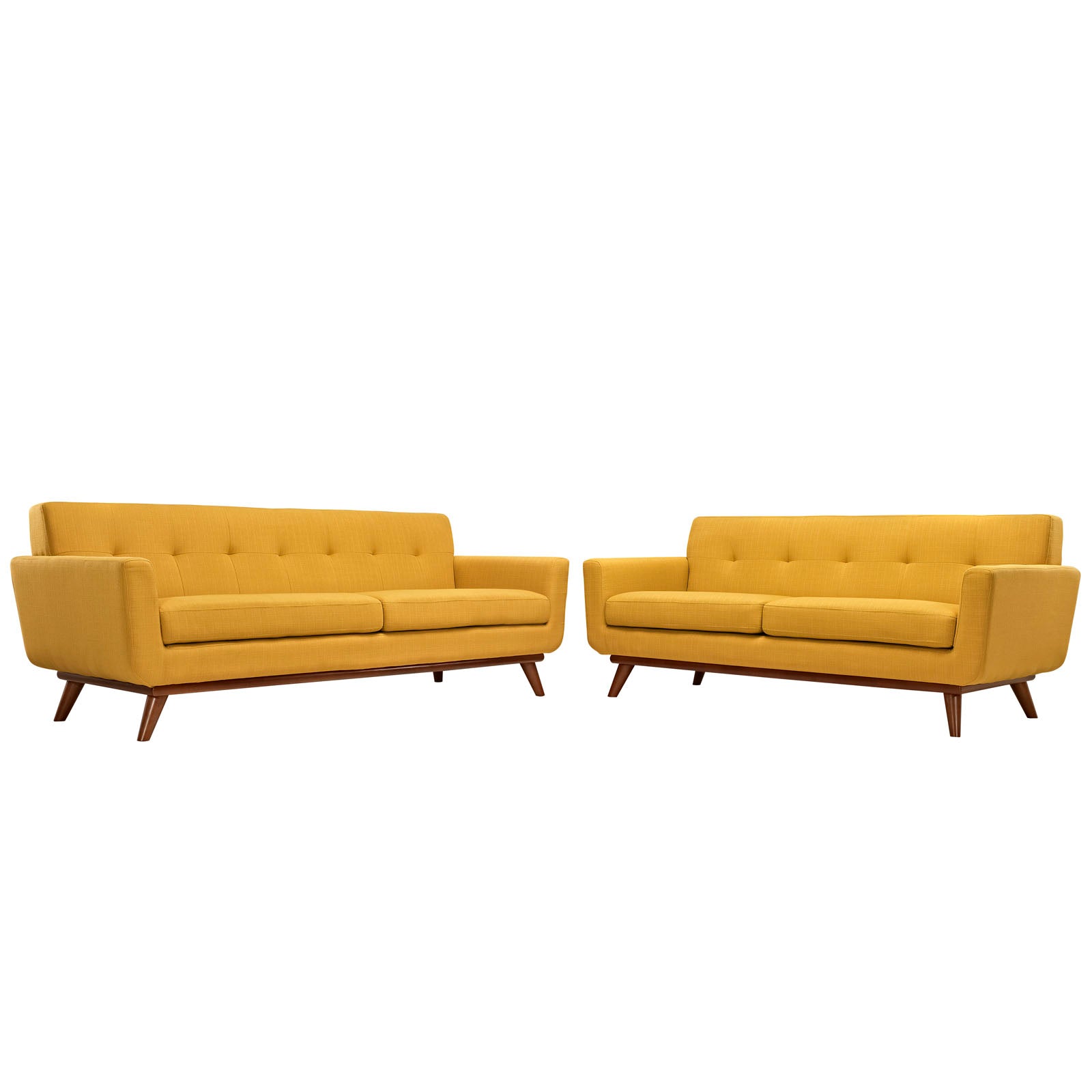 Modway Living Room Sets - Engage Loveseat and Sofa Set of 2 Citrus