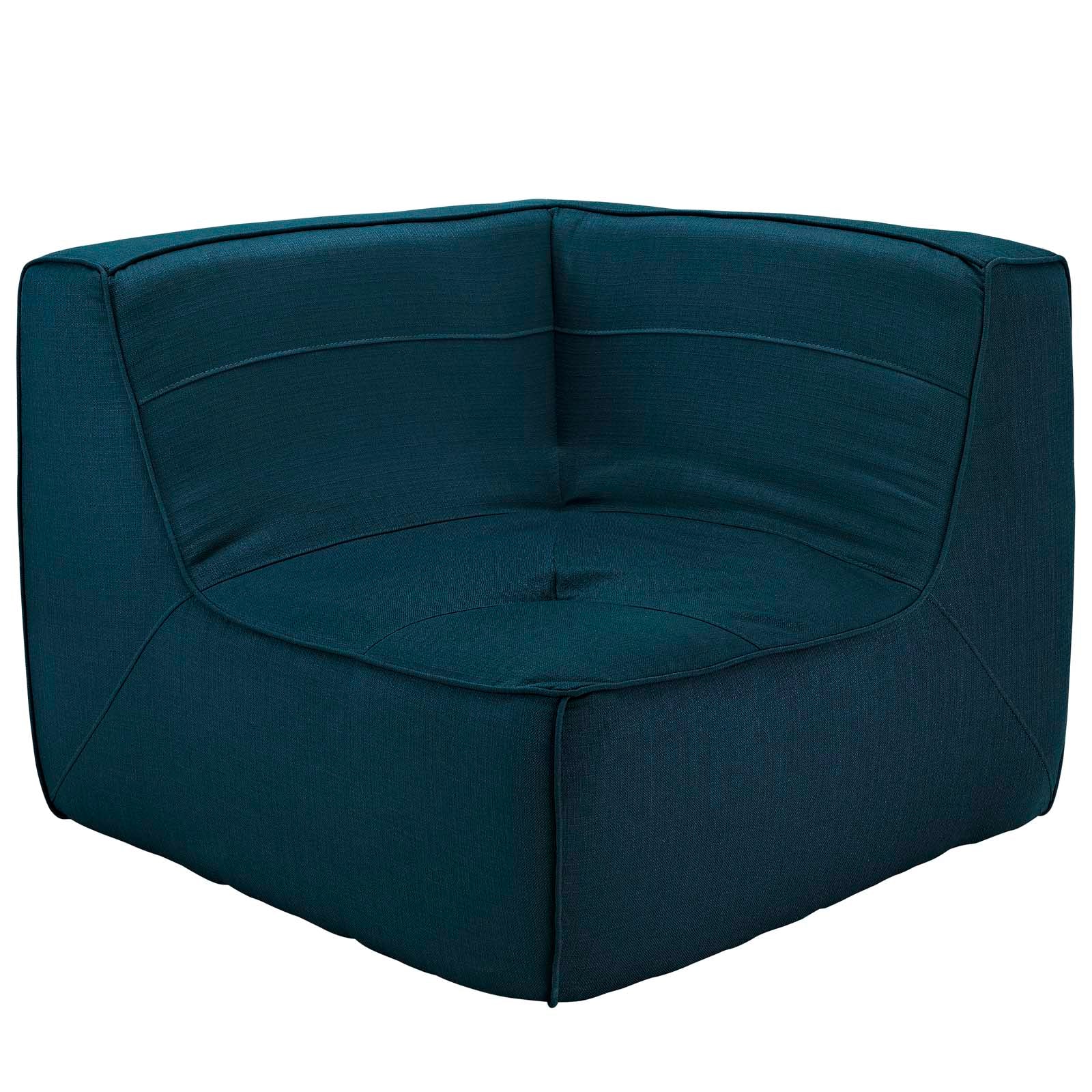 Modway Accent Chairs - Align Upholstered Fabric Corner Sofa Azure