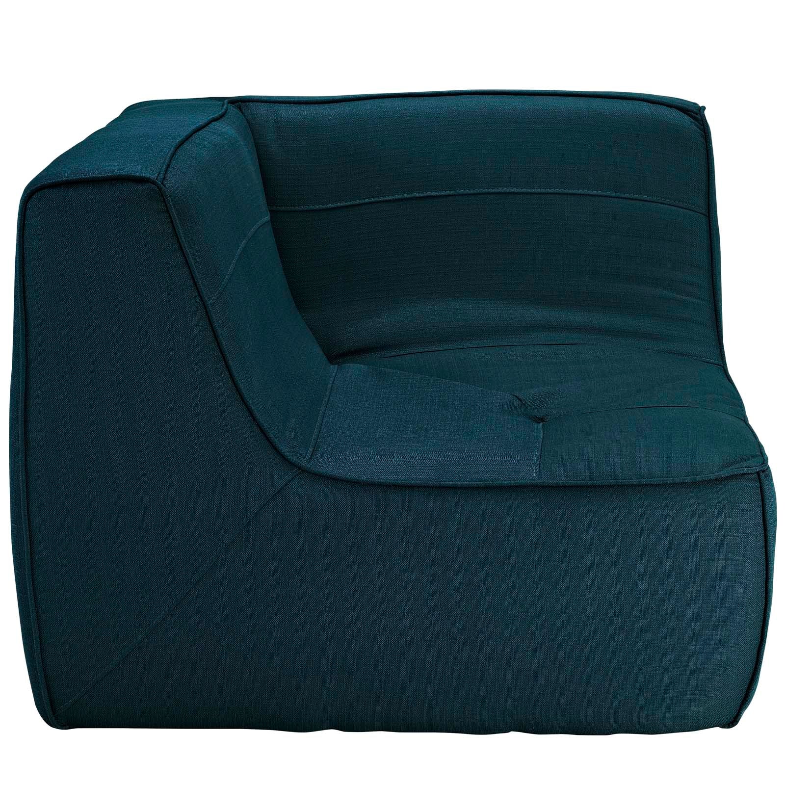Modway Accent Chairs - Align Upholstered Fabric Corner Sofa Azure