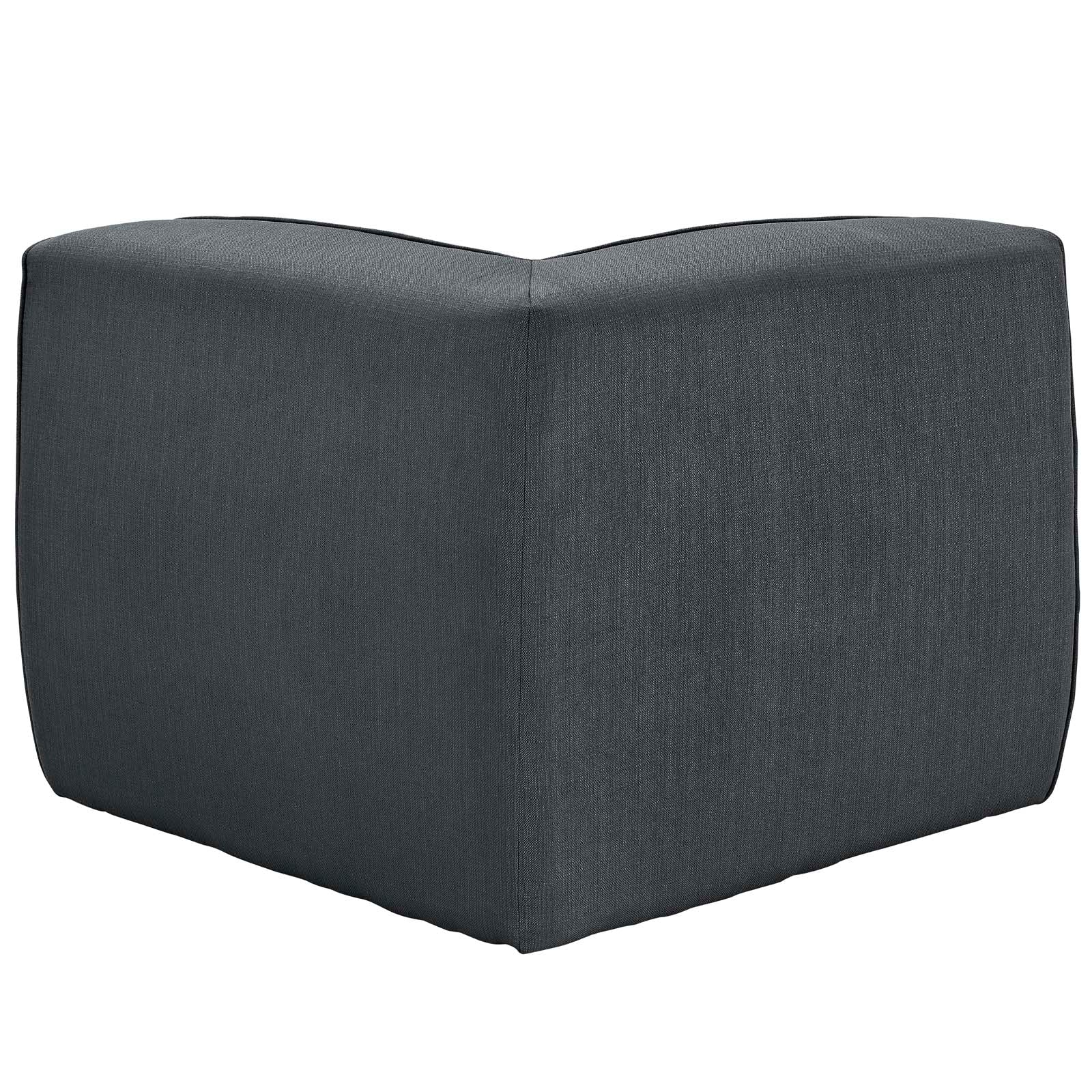 Modway Accent Chairs - Align Upholstered Fabric Corner Sofa Charcoal