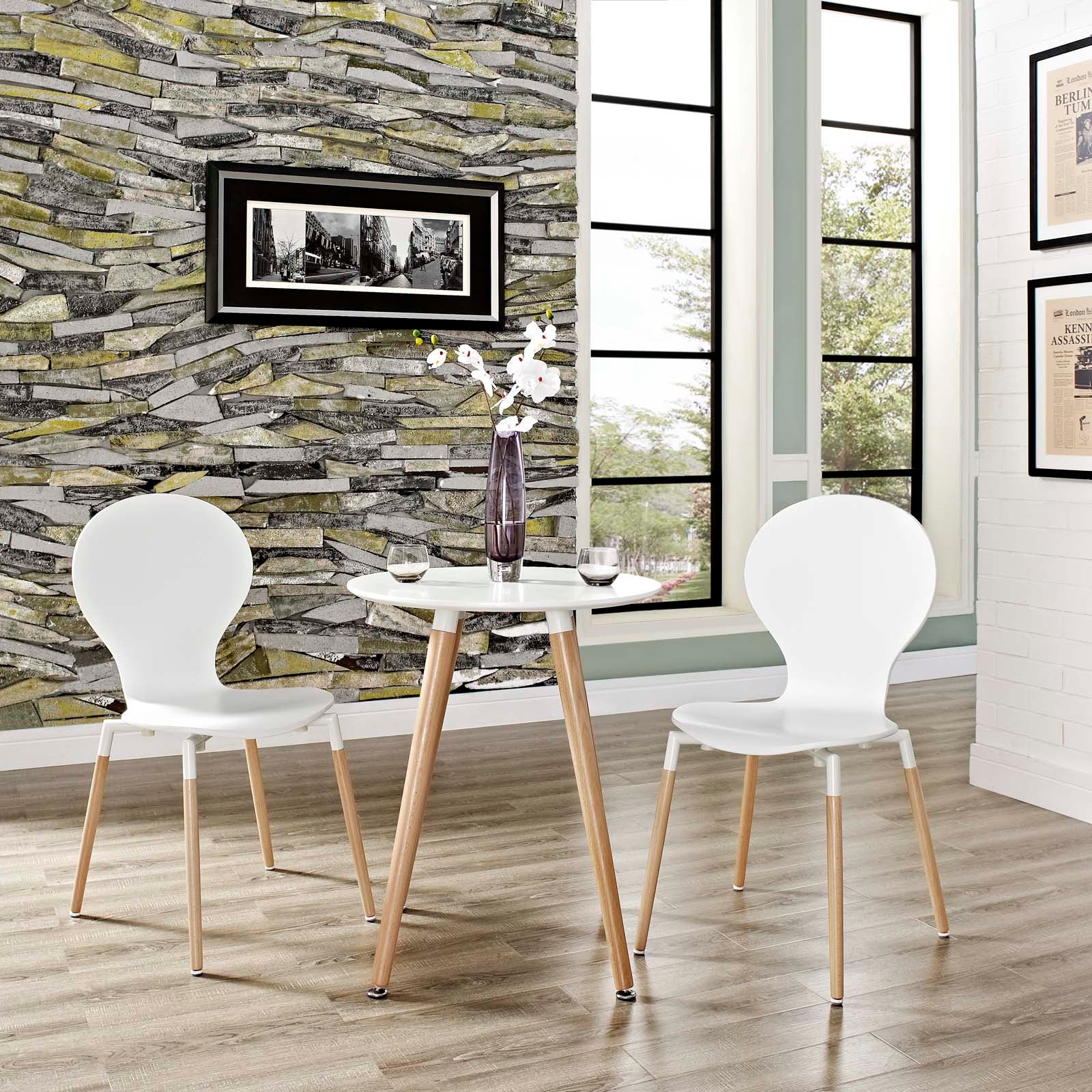 Modway Dining Chairs - Path Dining Chair Set of 2 White