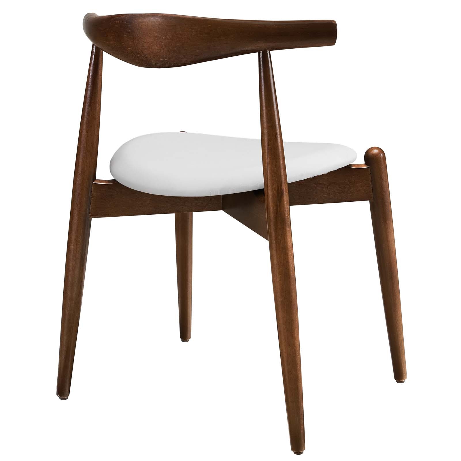 Modway Dining Chairs - Stalwart Dining Side Chairs ( Set of 2 ) Dark Walnut White