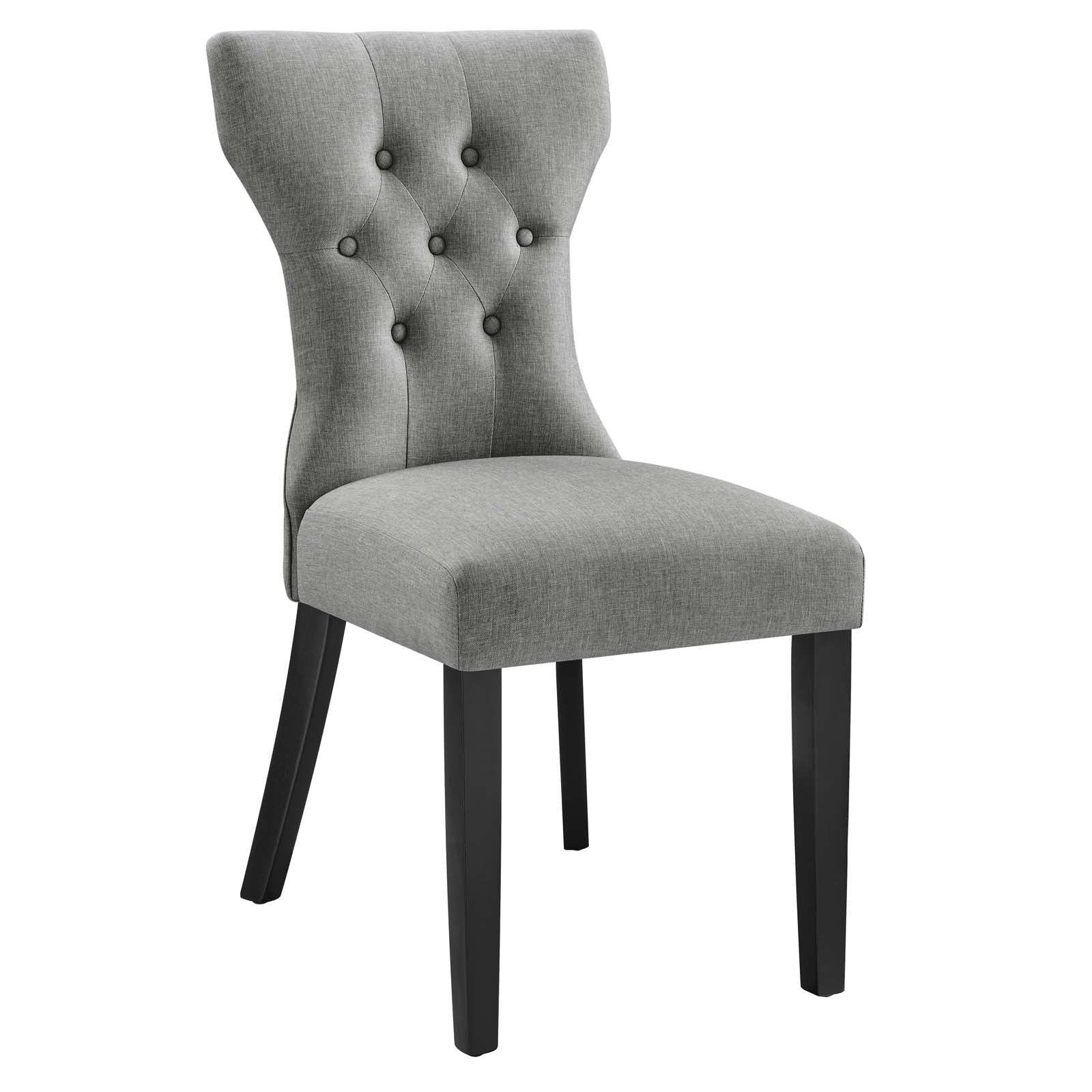 Modway Dining Chairs - Silhouette-Dining-Side-Chair-Light-Gray