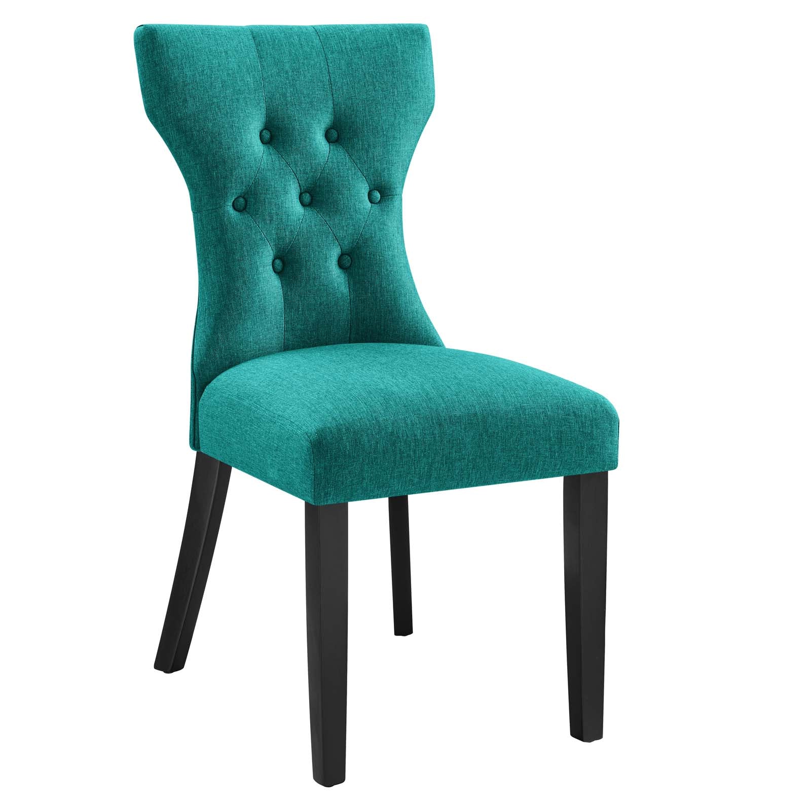 Modway Dining Chairs - Silhouette-Dining-Side-Chair-Teal