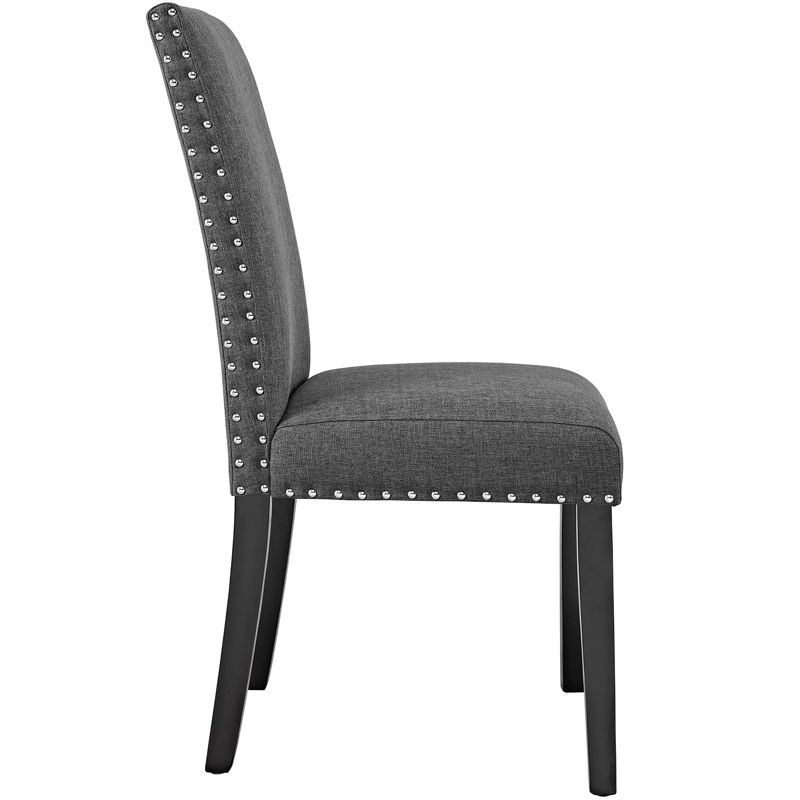 Modway Dining Chairs - Parcel Dining Upholstered Fabric Side Chair Gray