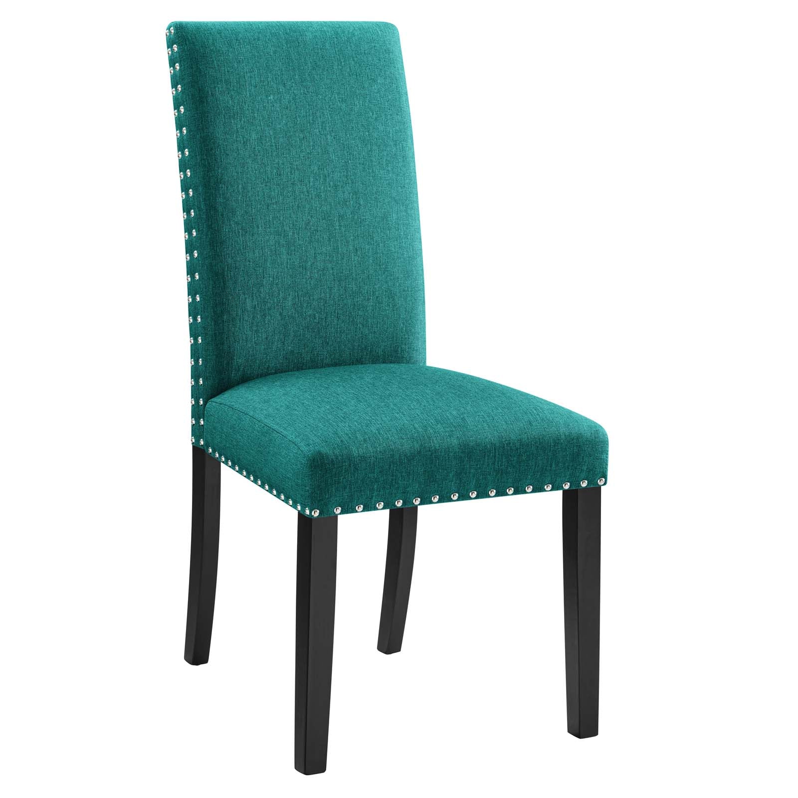 Modway Dining Chairs - Parcel-Dining-Upholstered-Fabric-Side-Chair-Teal